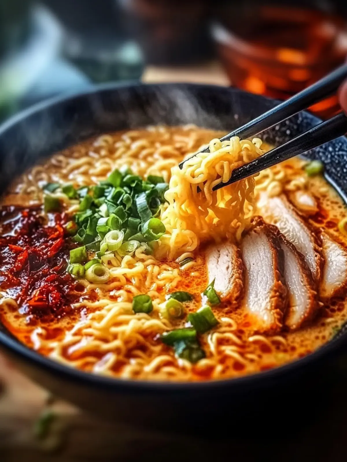 Spice Up Dinner with Fiery Chicken Ramen Delight! 2 Fiery Chicken Ramen
