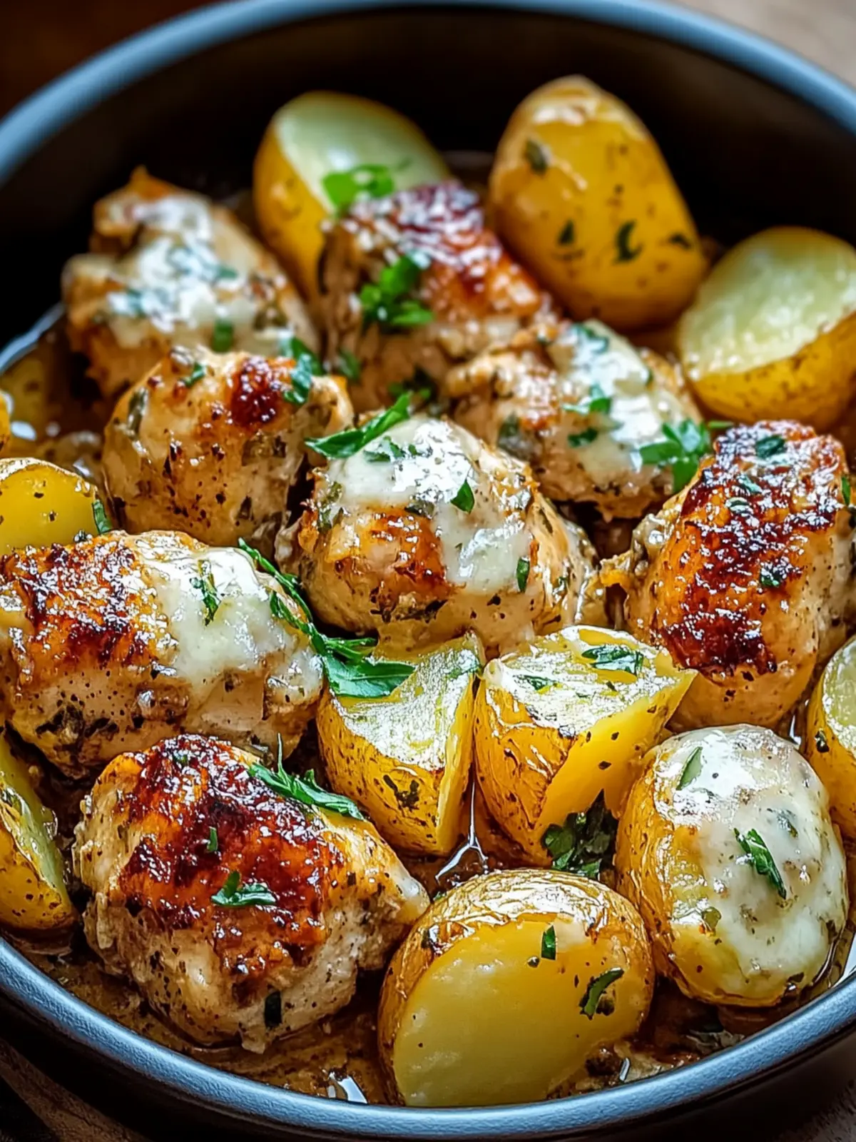 Slow Cooker Garlic Parmesan Chicken and Potatoes Magic 2 Slow Cooker Garlic Parmesan Chicken and Potatoes