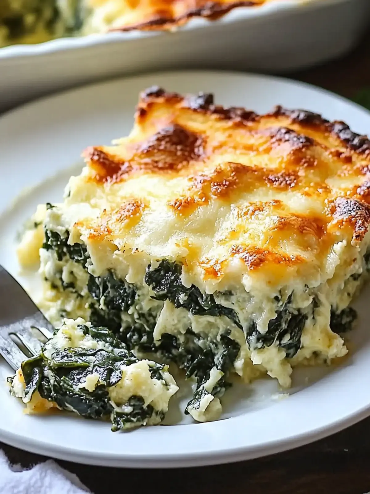 Cheesy Italian Spinach Bake: Pure Comfort in Every Bite 2 Cheesy Italian Spinach Bake