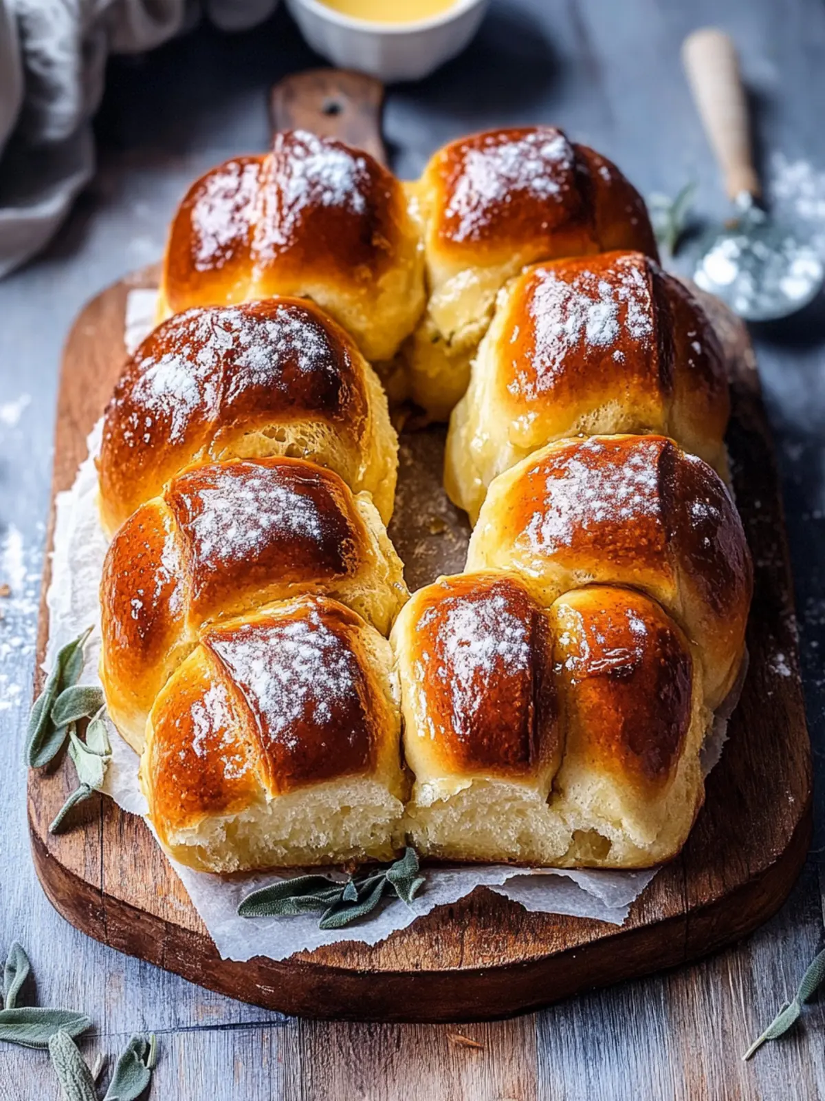 Heavenly Salted Sage Honey Butter Brioche Rolls to Love 4 Salted Sage Honey Butter Brioche Rolls