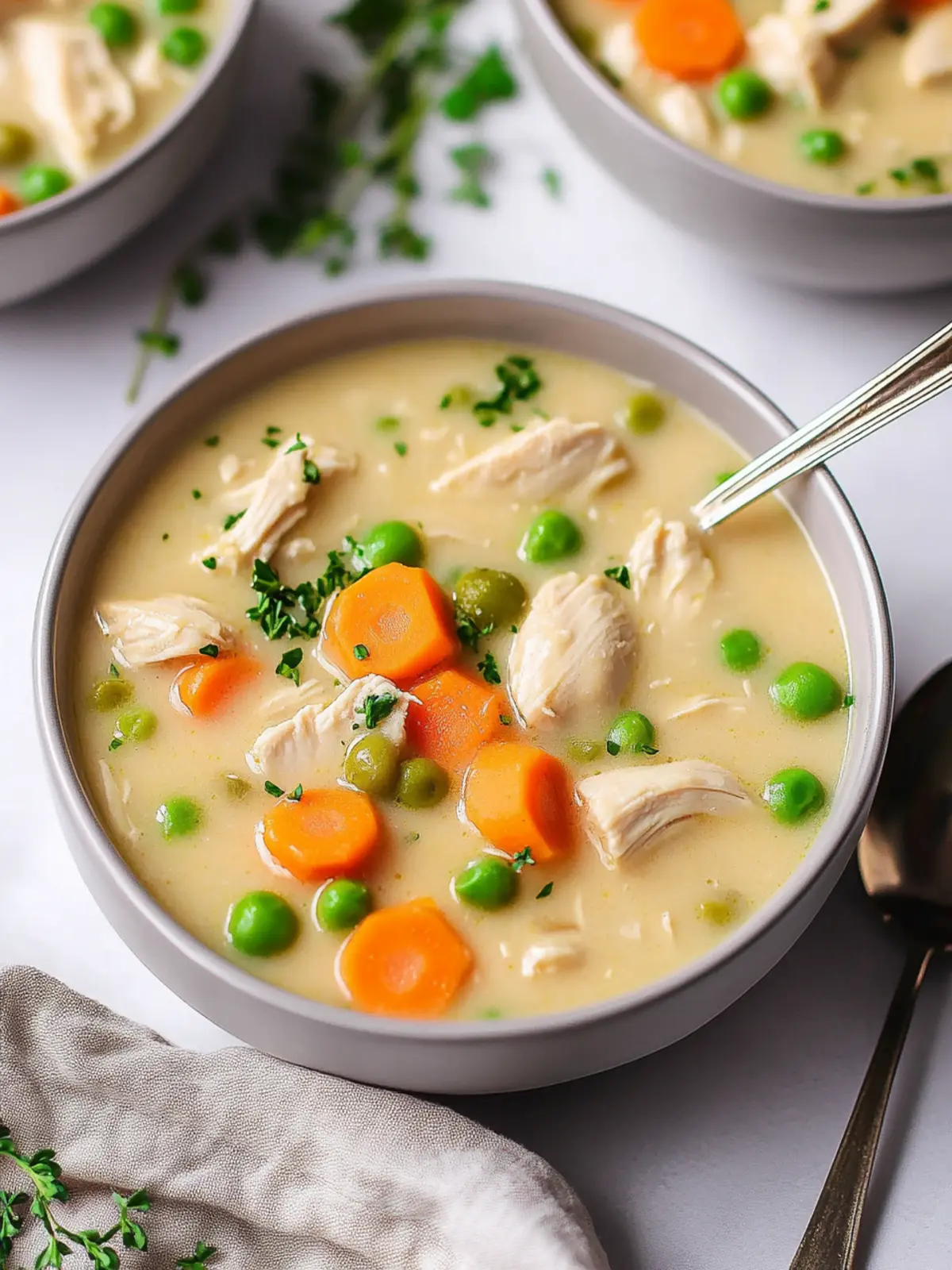 Keto Chicken Pot Pie Soup That's Creamy and Comforting 2 Keto Chicken Pot Pie Soup