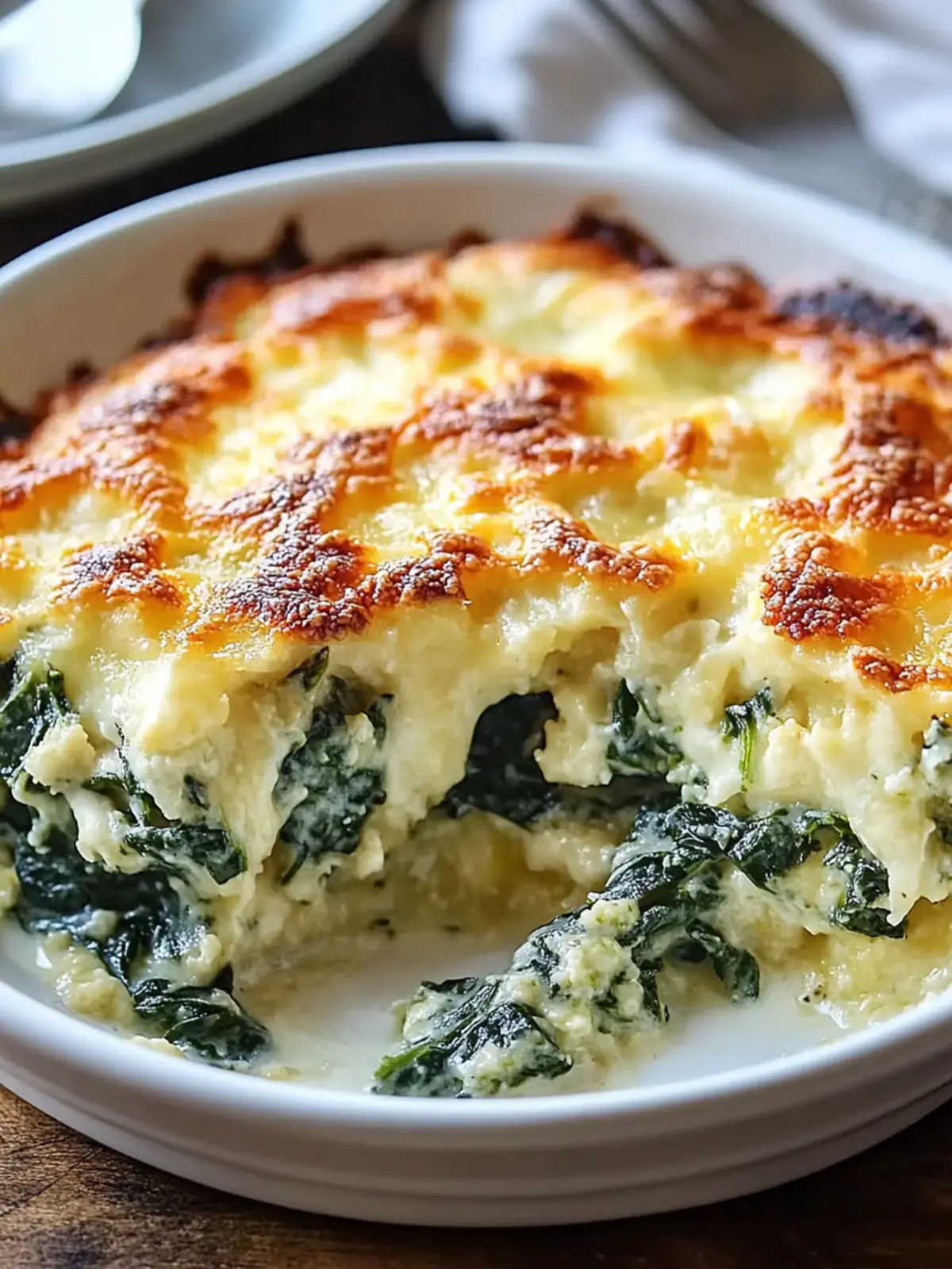 Cheesy Italian Spinach Bake: Pure Comfort in Every Bite 5 Cheesy Italian Spinach Bake