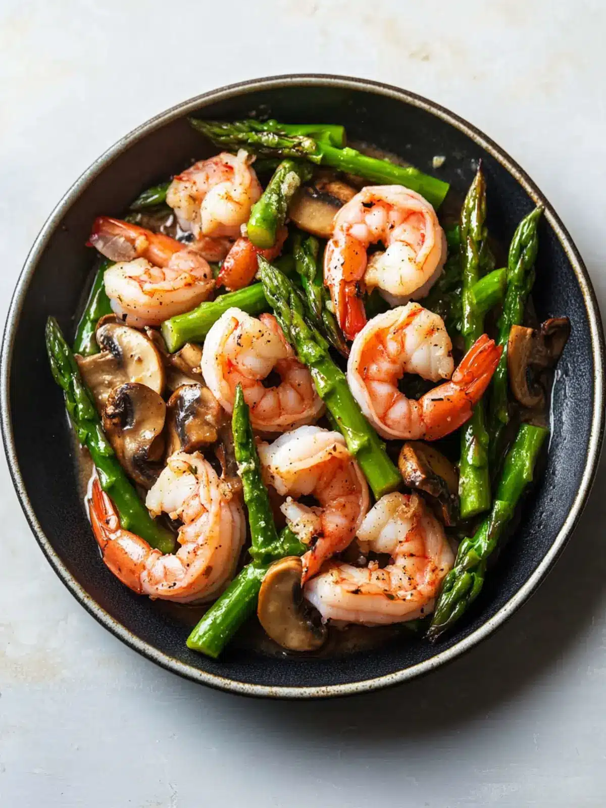 Savory Shrimp and Asparagus Stir-Fry with Mushrooms Bliss 5 Shrimp and Asparagus Stir-Fry with Mushrooms