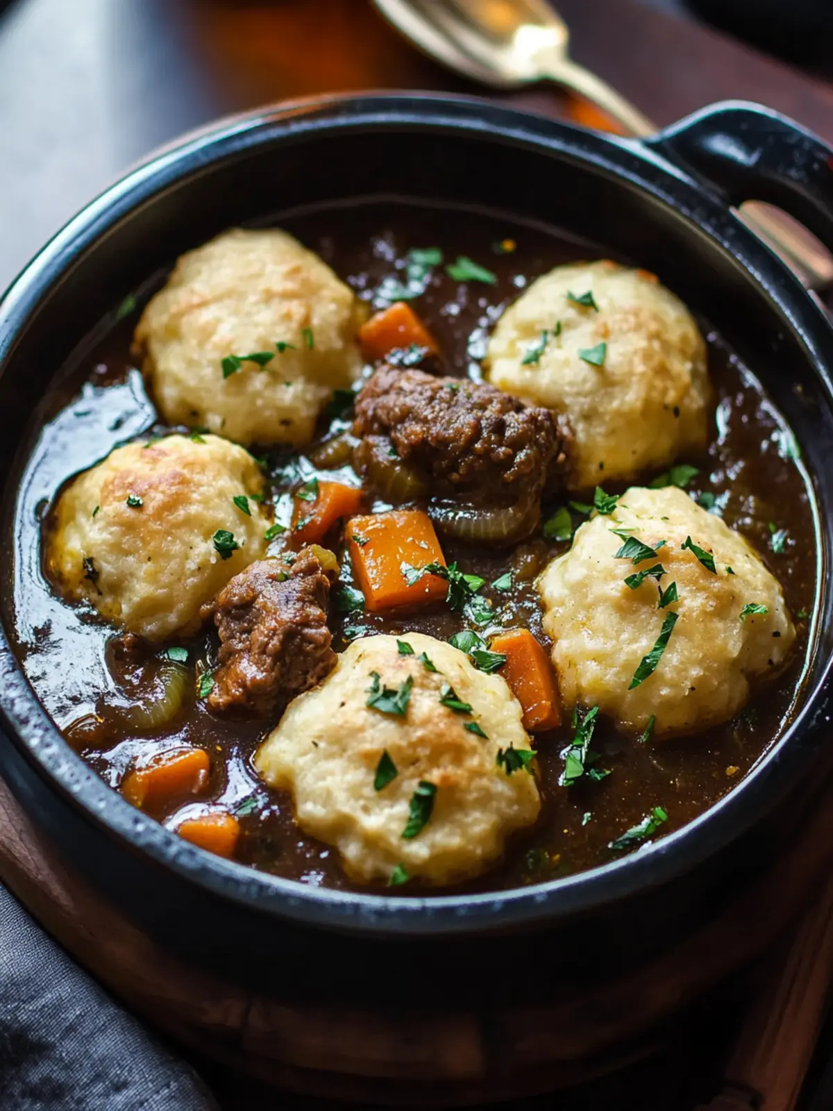 Hearty Guinness Beef Stew with Cheddar Herb Dumplings Delight 3 Guinness Beef Stew with Cheddar Herb Dumplings