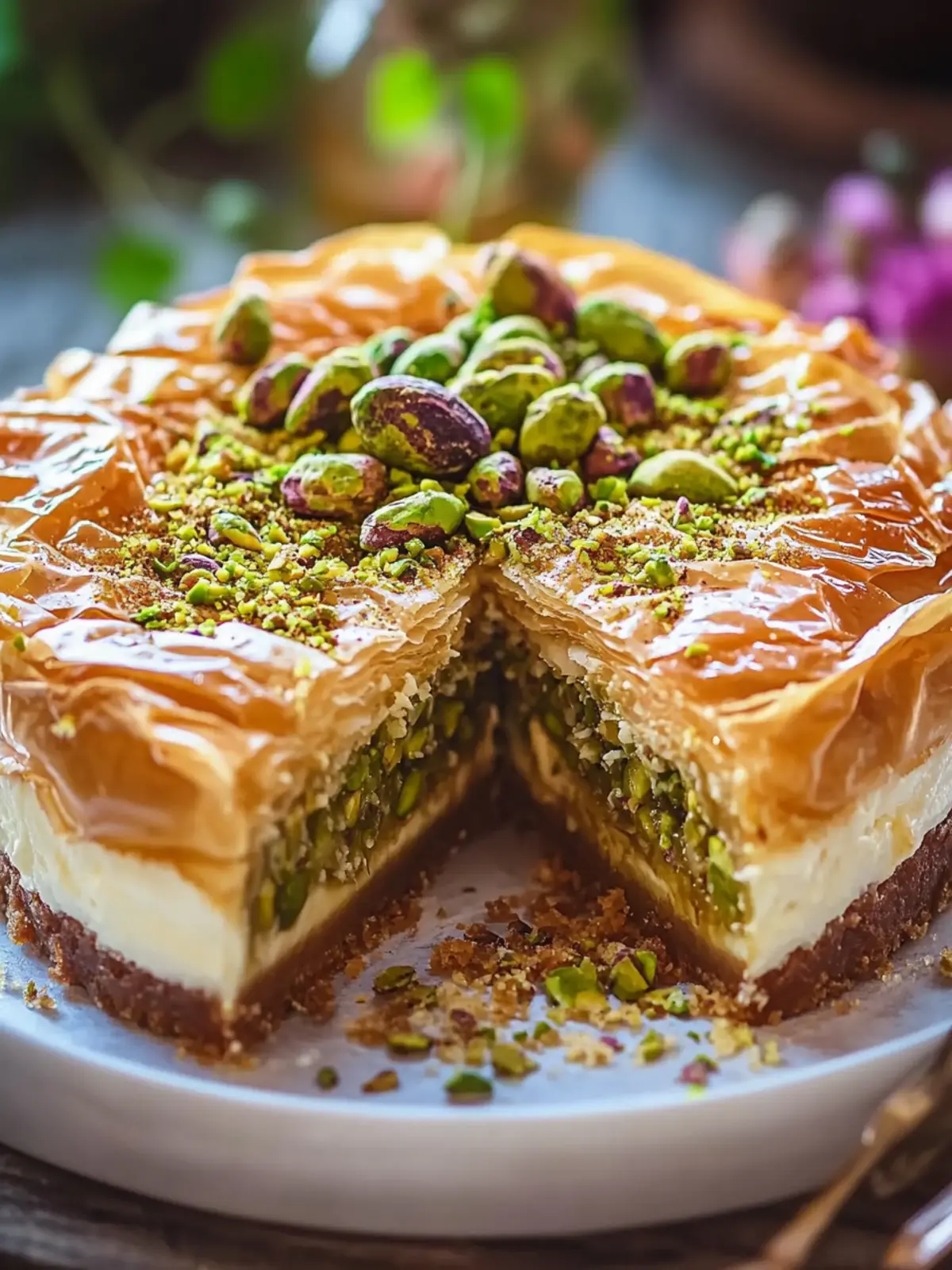 Baklava Pistachio Cheesecake: Your New Favorite Indulgence 4 Baklava Pistachio Cheesecake