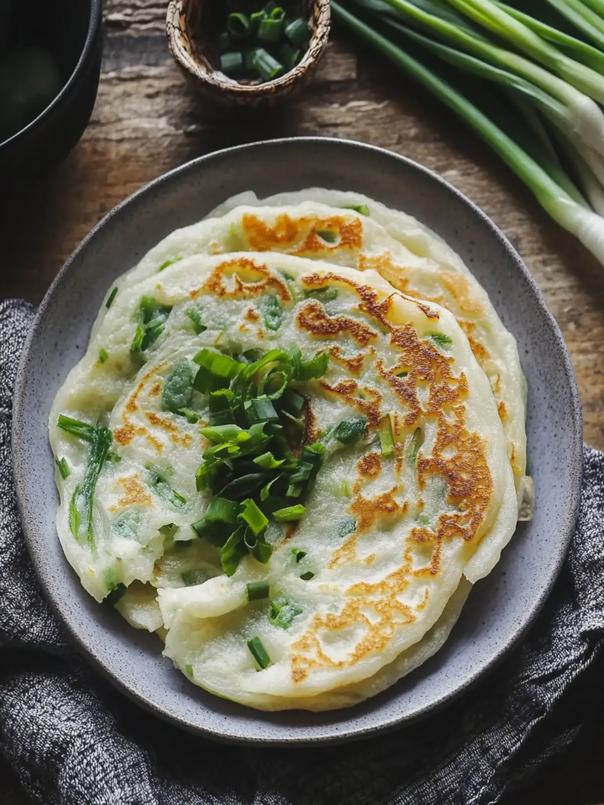 Crispy Rice Paper Scallion Pancakes Ready in Just 20 Minutes