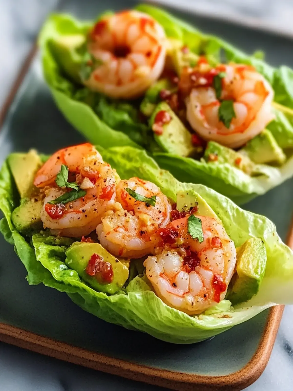 Fresh Shrimp Avocado Lettuce Boats Recipe for Quick Delights 2 Shrimp Avocado Lettuce Boats Recipe