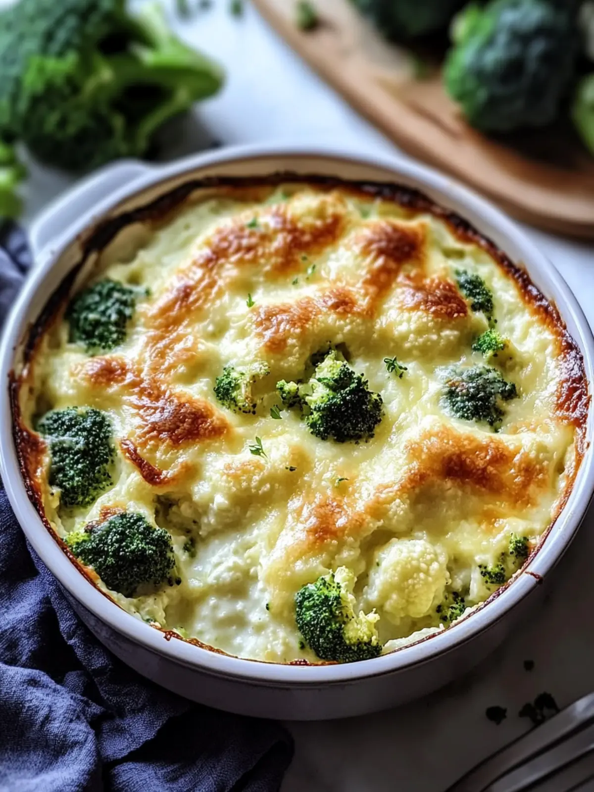 Savory Broccoli Cauliflower Cottage Cheese Bake for Cozy Nights 2 Broccoli Cauliflower Cottage Cheese Bake