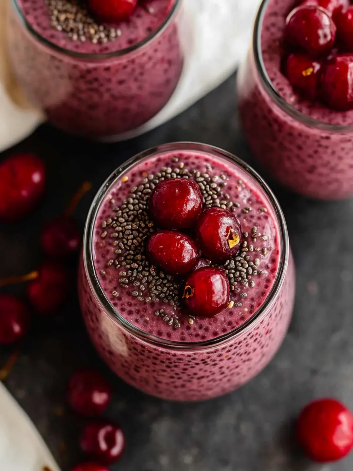 Cherry Chia Pudding: A Creamy Vegan Breakfast Delight 2 Cherry Chia Pudding
