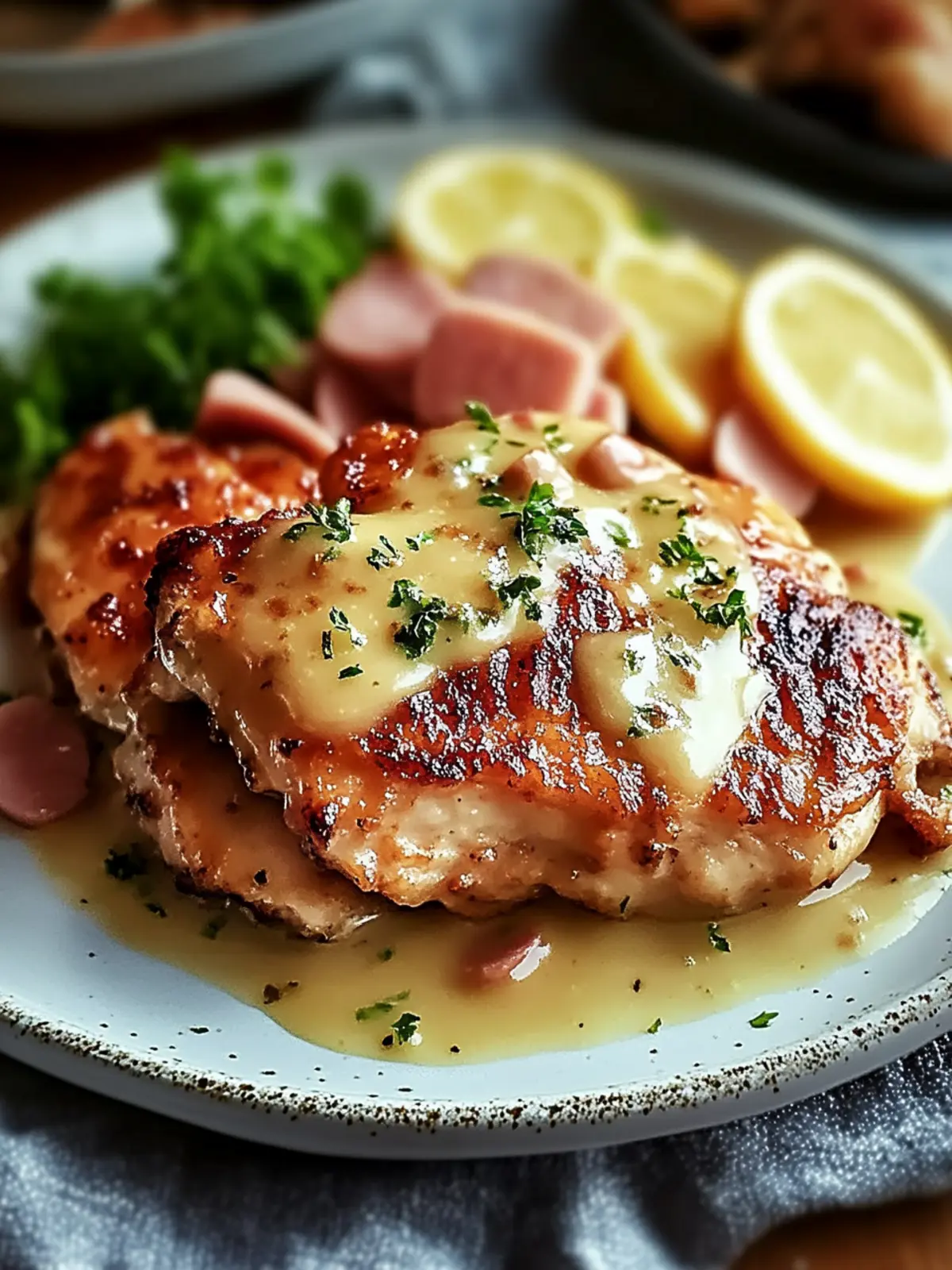 Crispy Malibu Chicken with Ham, Swiss & Honey Mustard Bliss 4 Crispy Malibu Chicken with Ham, Swiss & Honey Mustard