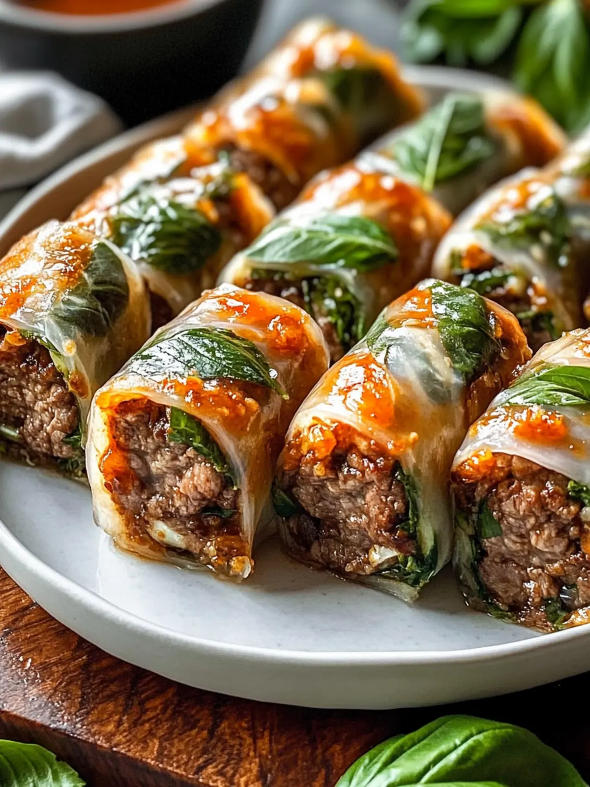 Savory Thai Basil Beef Rolls Ready in 30 Minutes 3 Thai Basil Beef Rolls