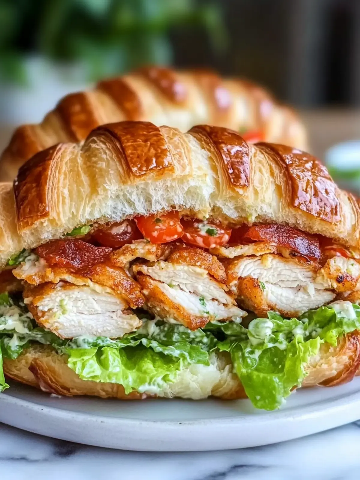 Irresistible Chicken Caesar Croissant Sandwich Recipe You'll Love 2 Irresistible Chicken Caesar Croissant Sandwich Recipe