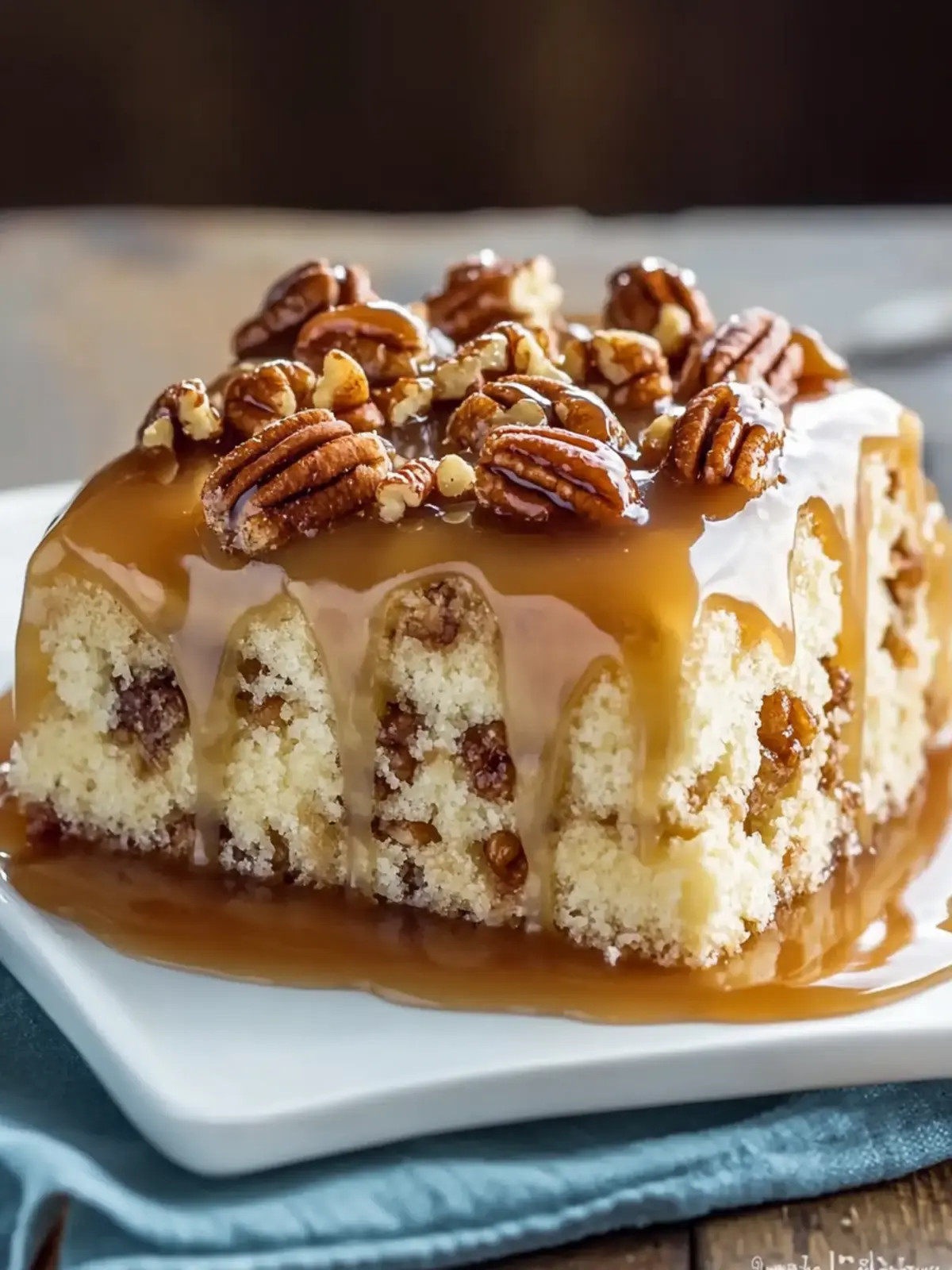 Irresistible Butter Pecan Praline Poke Cake You'll Love 4 Butter Pecan Praline Poke Cake