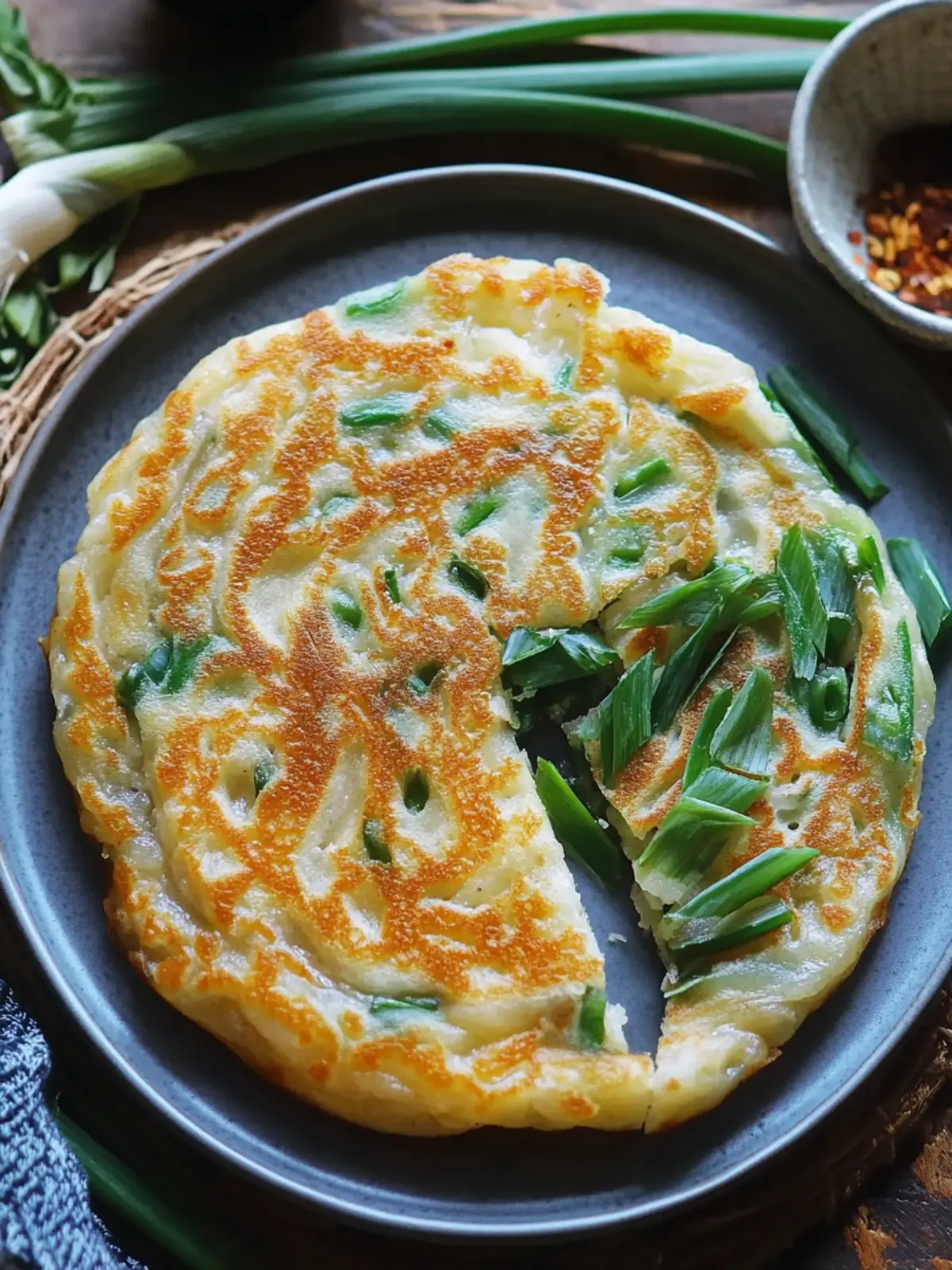 Crispy Rice Paper Scallion Pancakes Ready in Just 20 Minutes 2 Rice Paper Scallion Pancakes