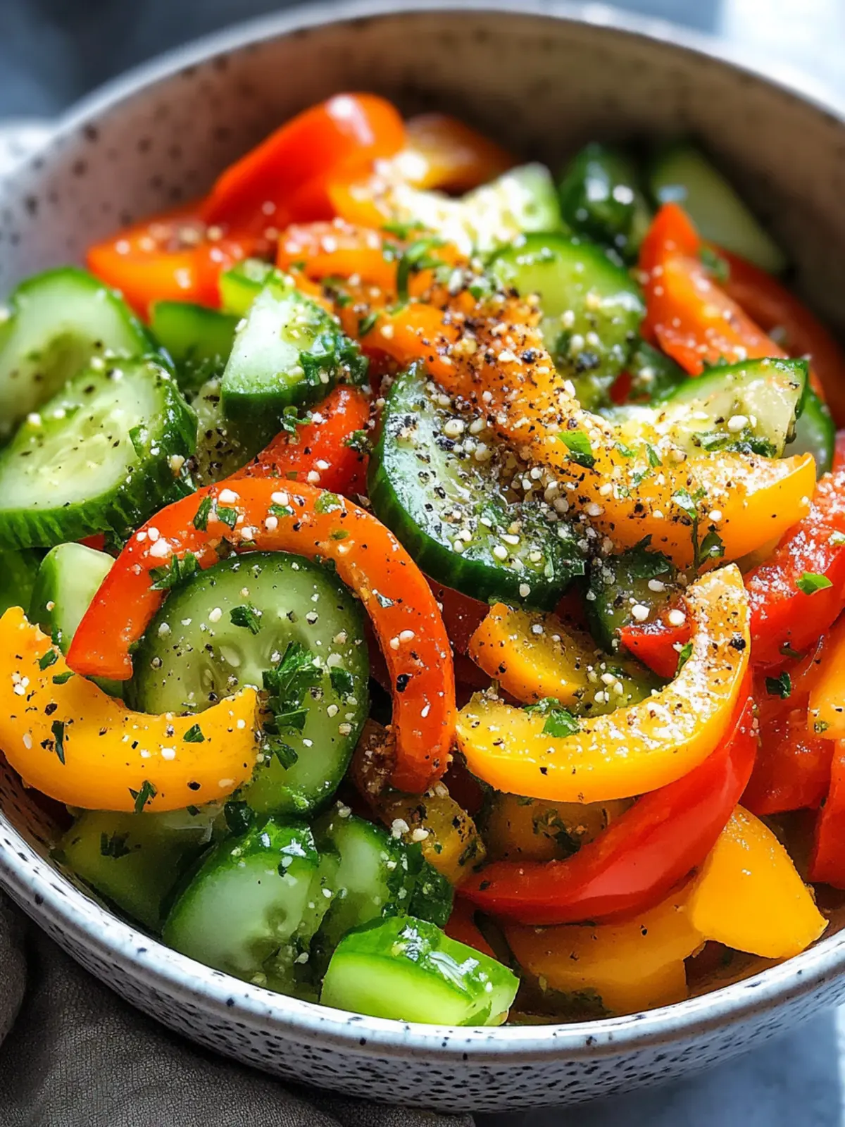 Viral Cucumber Pepper Salad: Refreshing 10-Minute Delight 3 Viral Cucumber Pepper Salad