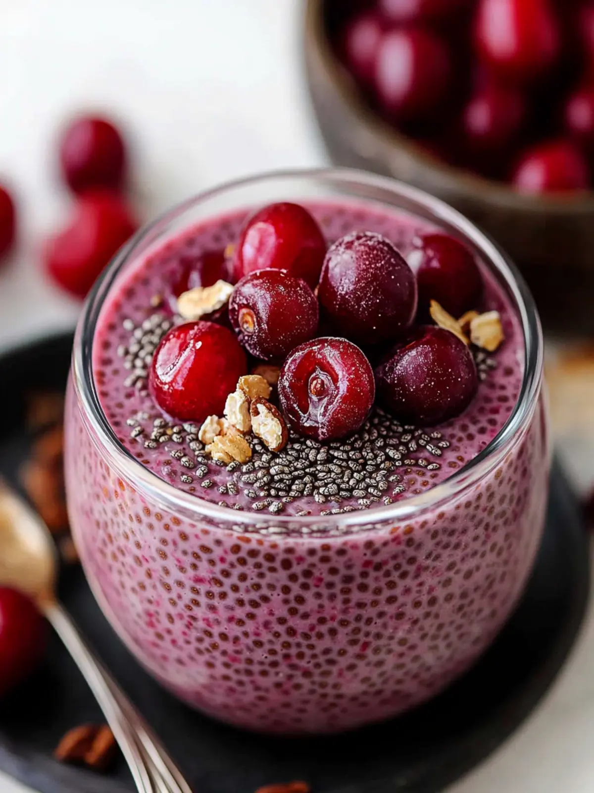 Cherry Chia Pudding: A Creamy Vegan Breakfast Delight 4 Cherry Chia Pudding