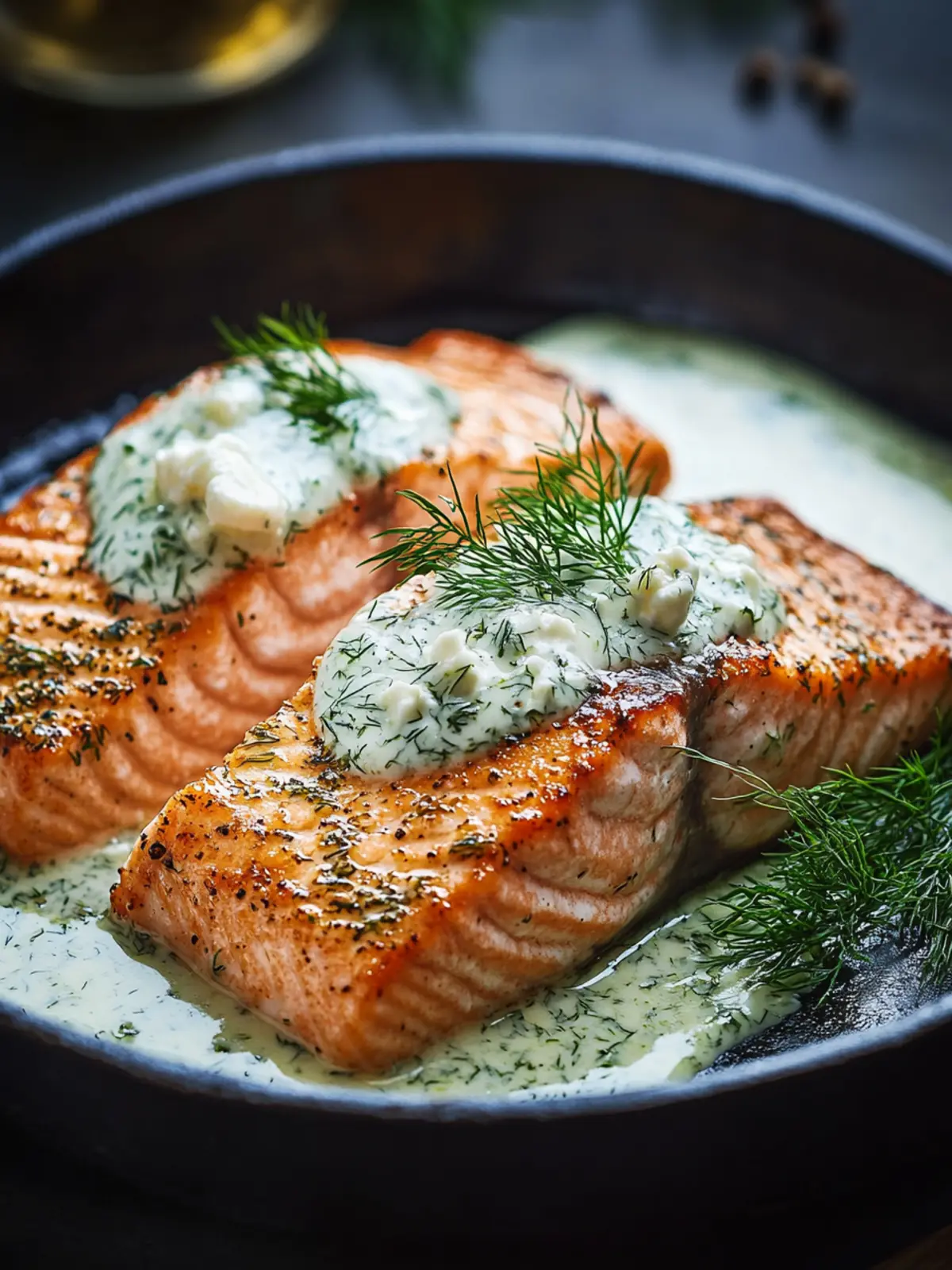 Salmon with Feta Dill Sauce: Elevate Your Dinner Tonight 3 Salmon with Feta Dill Sauce