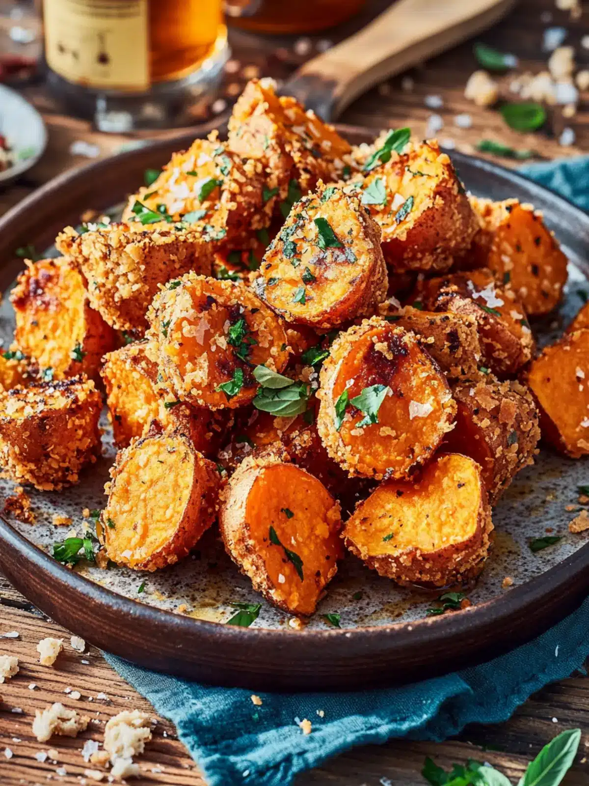 Crispy Sweet Potato Bites with Cheese and Honey Joys 3 Crispy Sweet Potato Bites