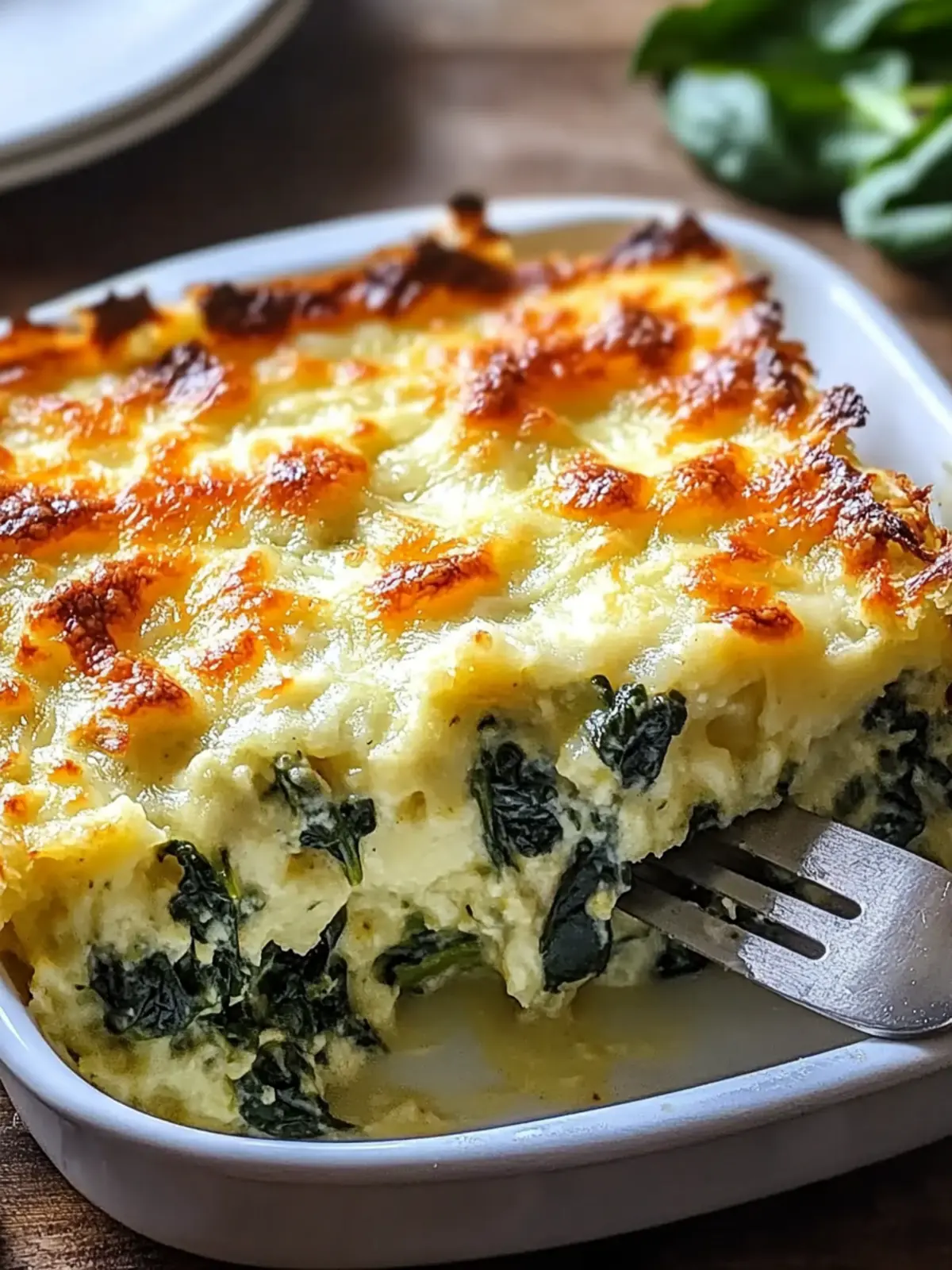 Cheesy Italian Spinach Bake: Pure Comfort in Every Bite 4 Cheesy Italian Spinach Bake