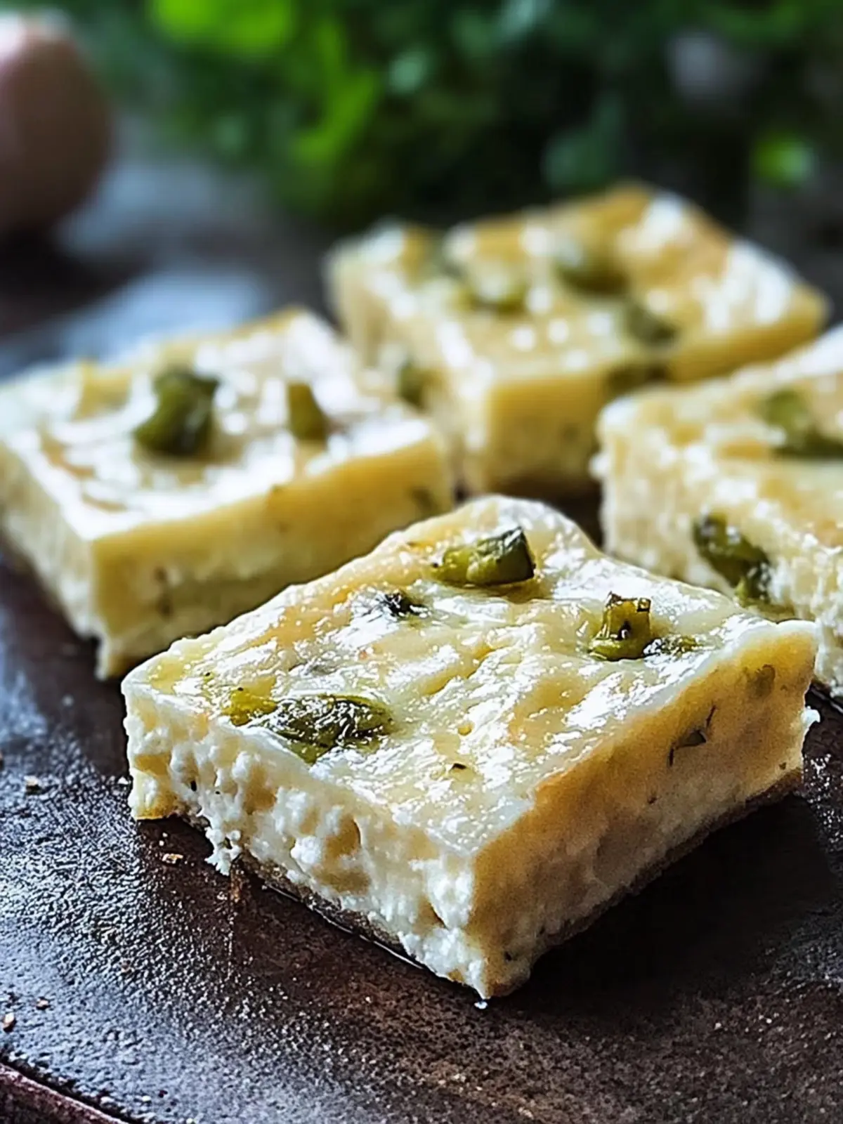 Melt-in-Your-Mouth Green Chile Cheese Squares for Easy Snacking 5 Green Chile Cheese Squares
