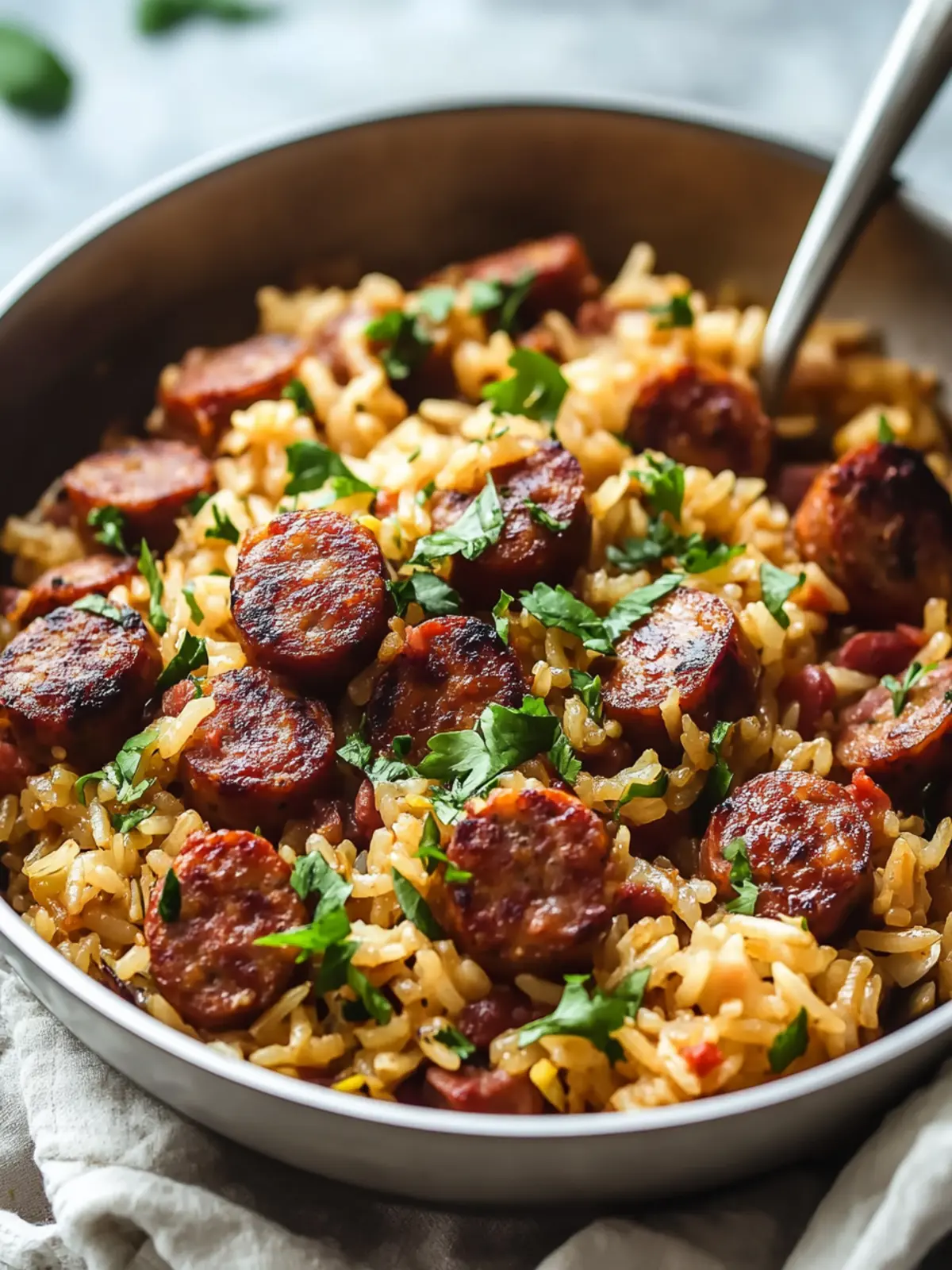 One-Pot Sausage and Rice Skillet for Effortless Weeknight Dinners 4 One-Pot Sausage and Rice Skillet
