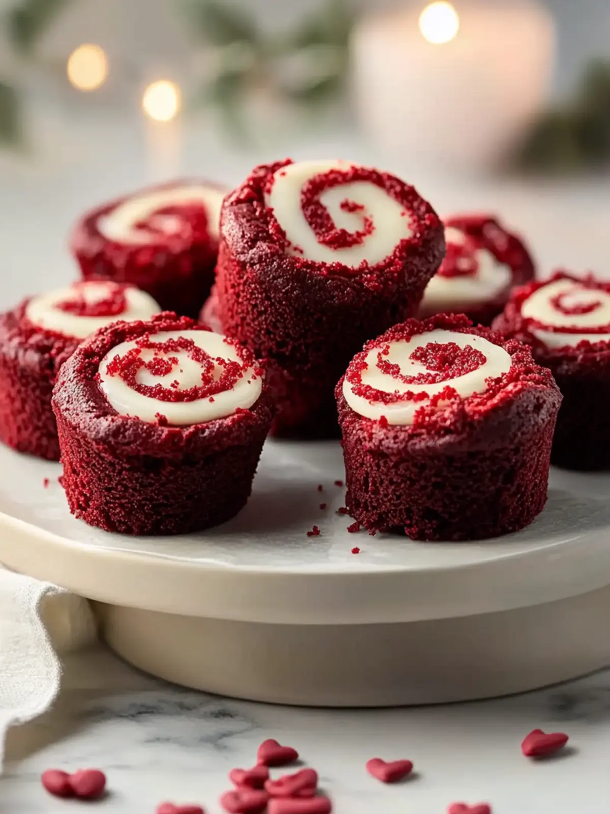 Indulge in Sweet Red Velvet Brownie Bites with Creamy Swirl 2 Sweet Red Velvet Brownie Bites