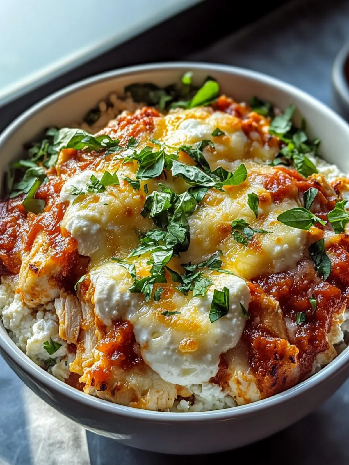 High Protein Chicken Parm Cottage Cheese Bowl You’ll Crave 4 High Protein Chicken Parm Cottage Cheese Bowl