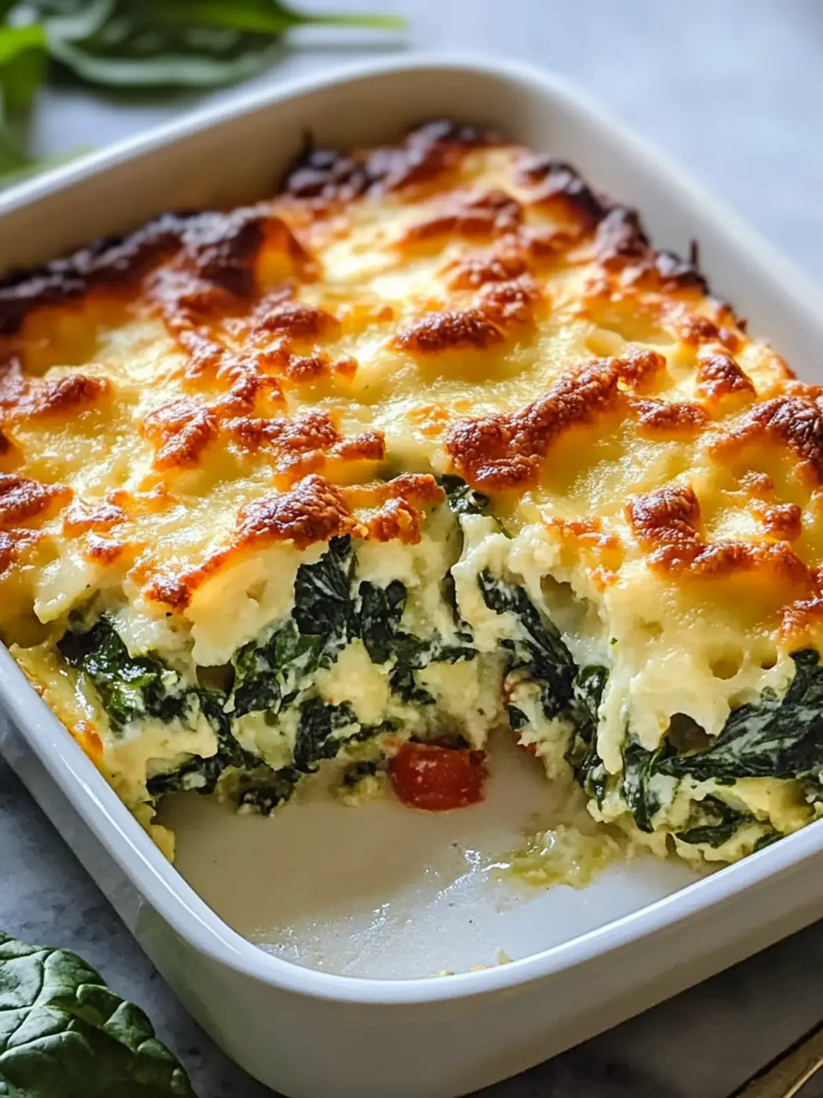 Cheesy Italian Spinach Bake: Pure Comfort in Every Bite 3 Cheesy Italian Spinach Bake
