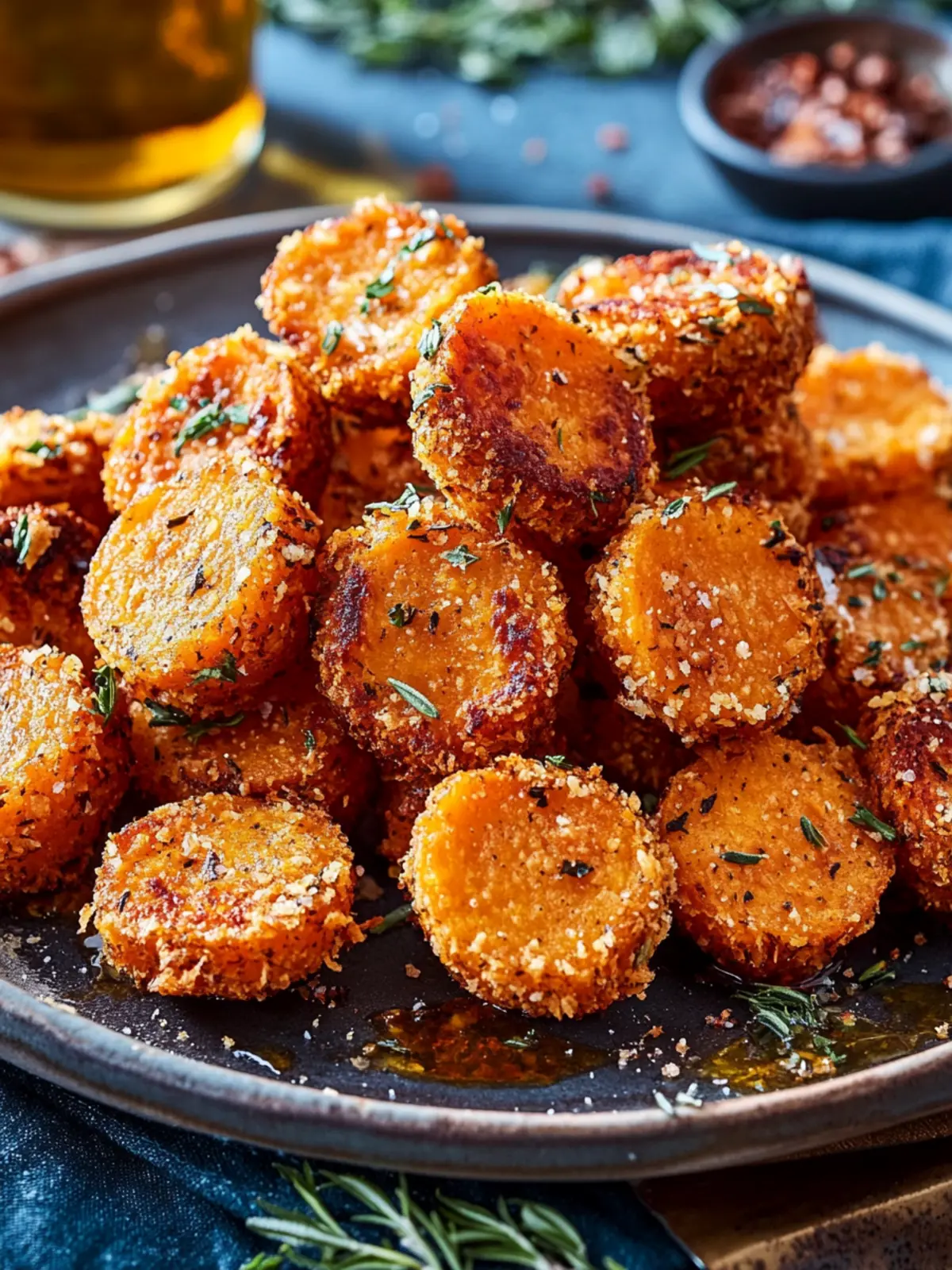 Crispy Sweet Potato Bites with Cheese and Honey Joys 5 Crispy Sweet Potato Bites