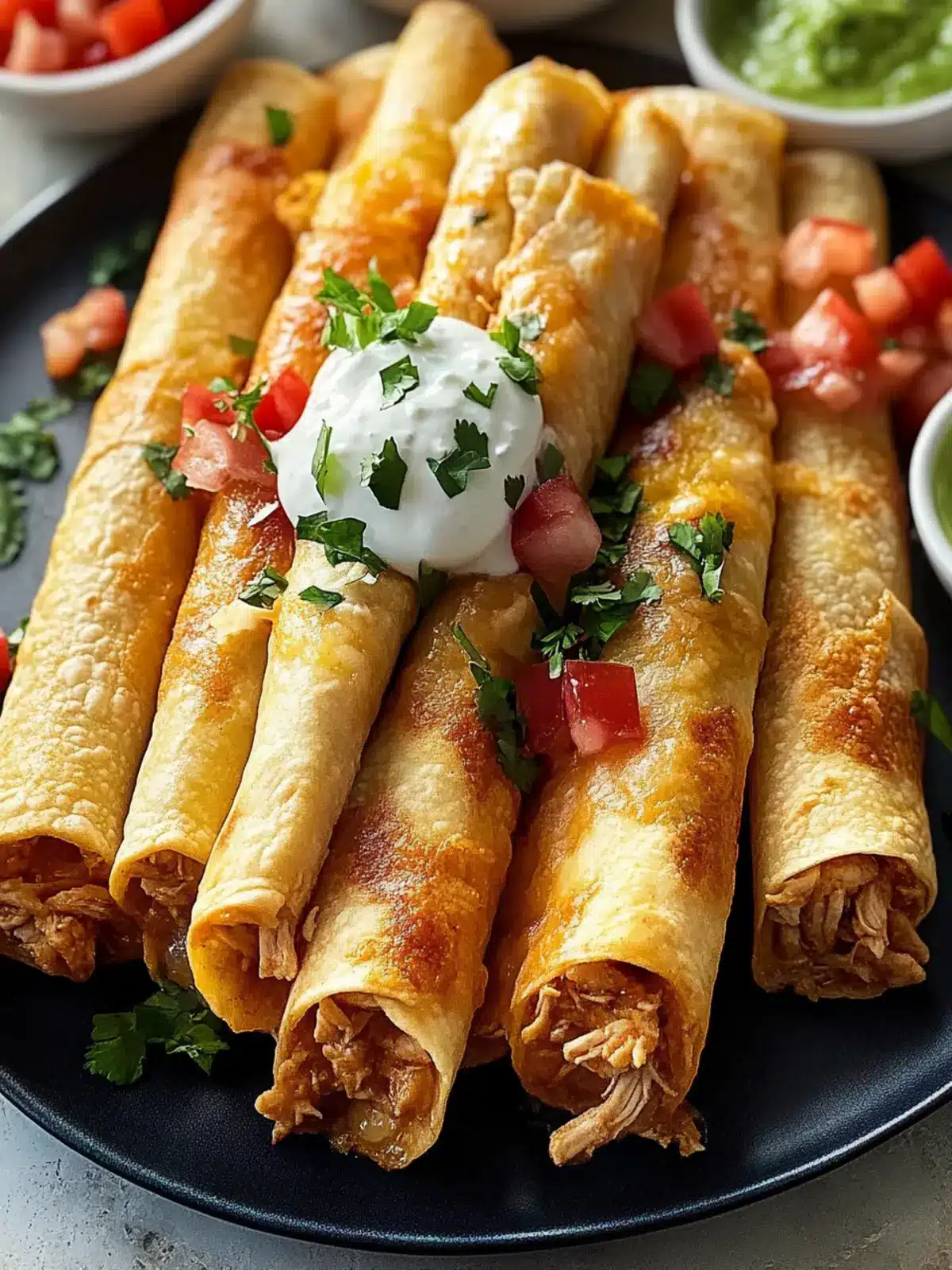 Crispy Crunchy Oven-Baked Chicken Taquitos You’ll Love 2 Crunchy Oven-Baked Chicken Taquitos