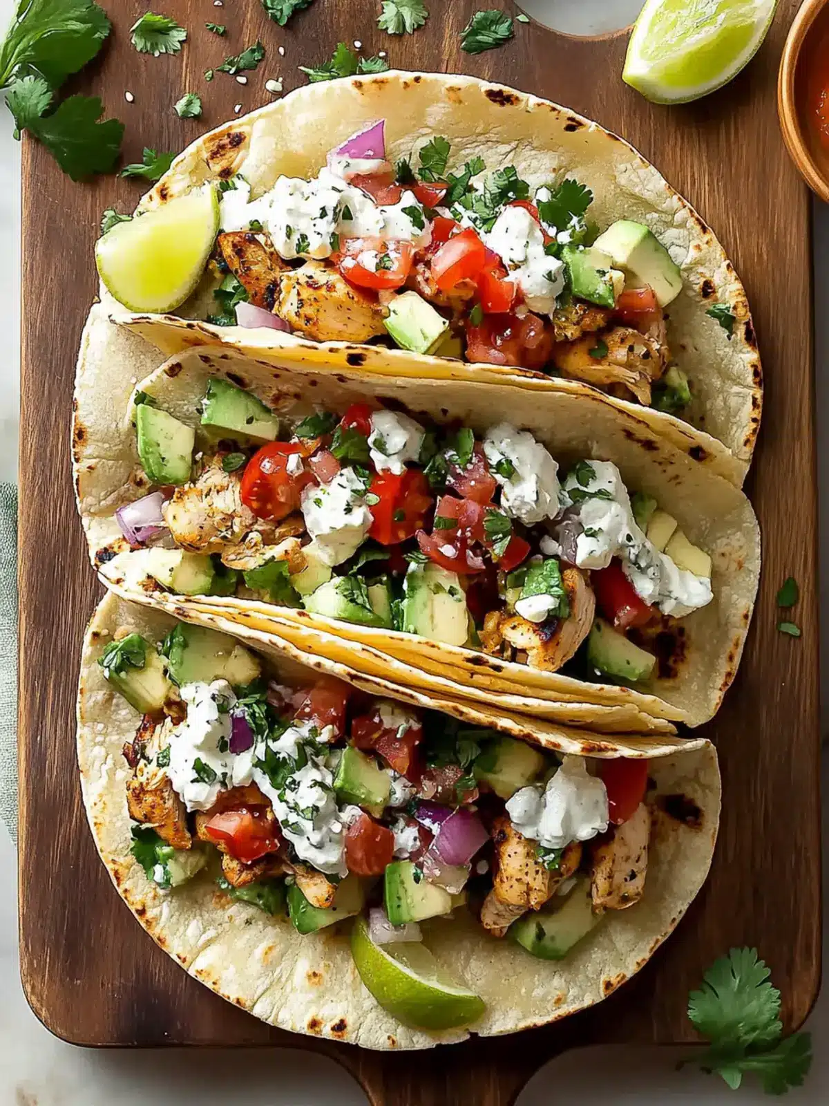 Quick Mediterranean Chicken Tacos with Fresh Salsa Bliss 2 Quick Mediterranean Chicken Tacos