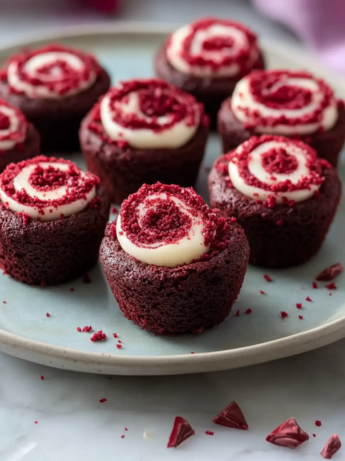 Indulge in Sweet Red Velvet Brownie Bites with Creamy Swirl 5 Sweet Red Velvet Brownie Bites