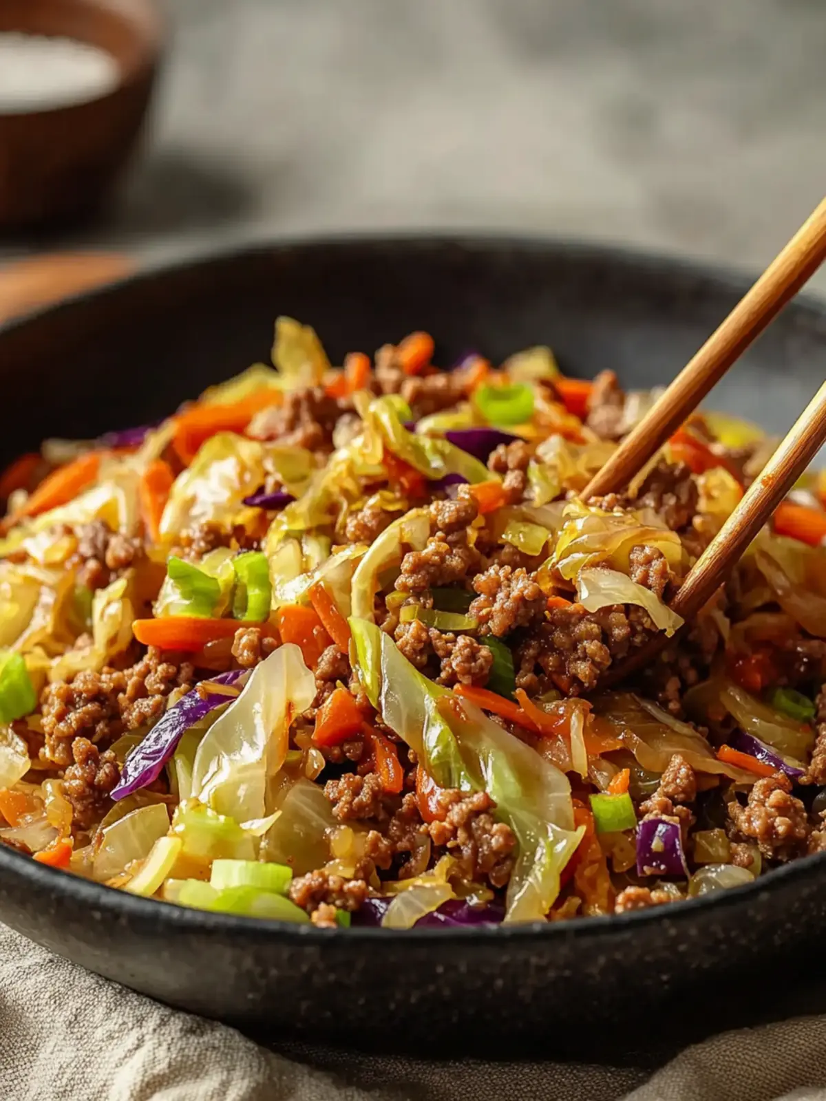Ginger Ground Beef and Cabbage Stir Fry in 30 Minutes 4 Ginger Ground Beef And Cabbage Stir Fry