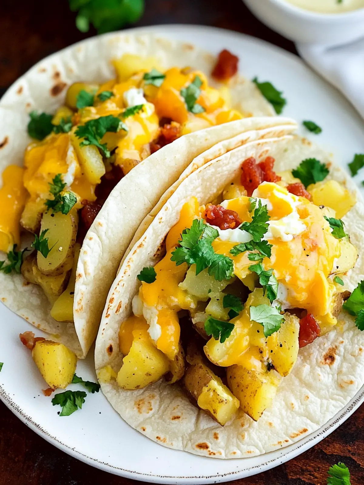 Satisfy Mornings with Potato, Egg, and Cheese Breakfast Tacos 5 Potato, Egg, and Cheese Breakfast Tacos Recipe