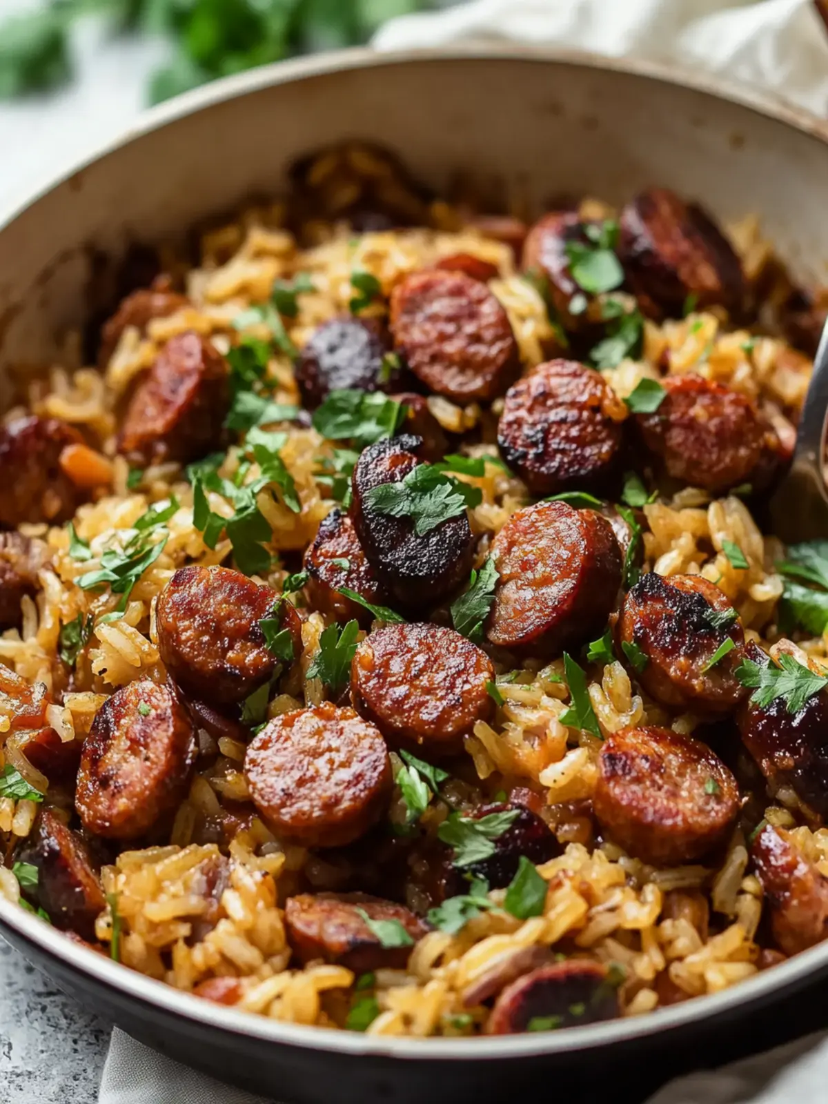 One-Pot Sausage and Rice Skillet for Effortless Weeknight Dinners 2 One-Pot Sausage and Rice Skillet