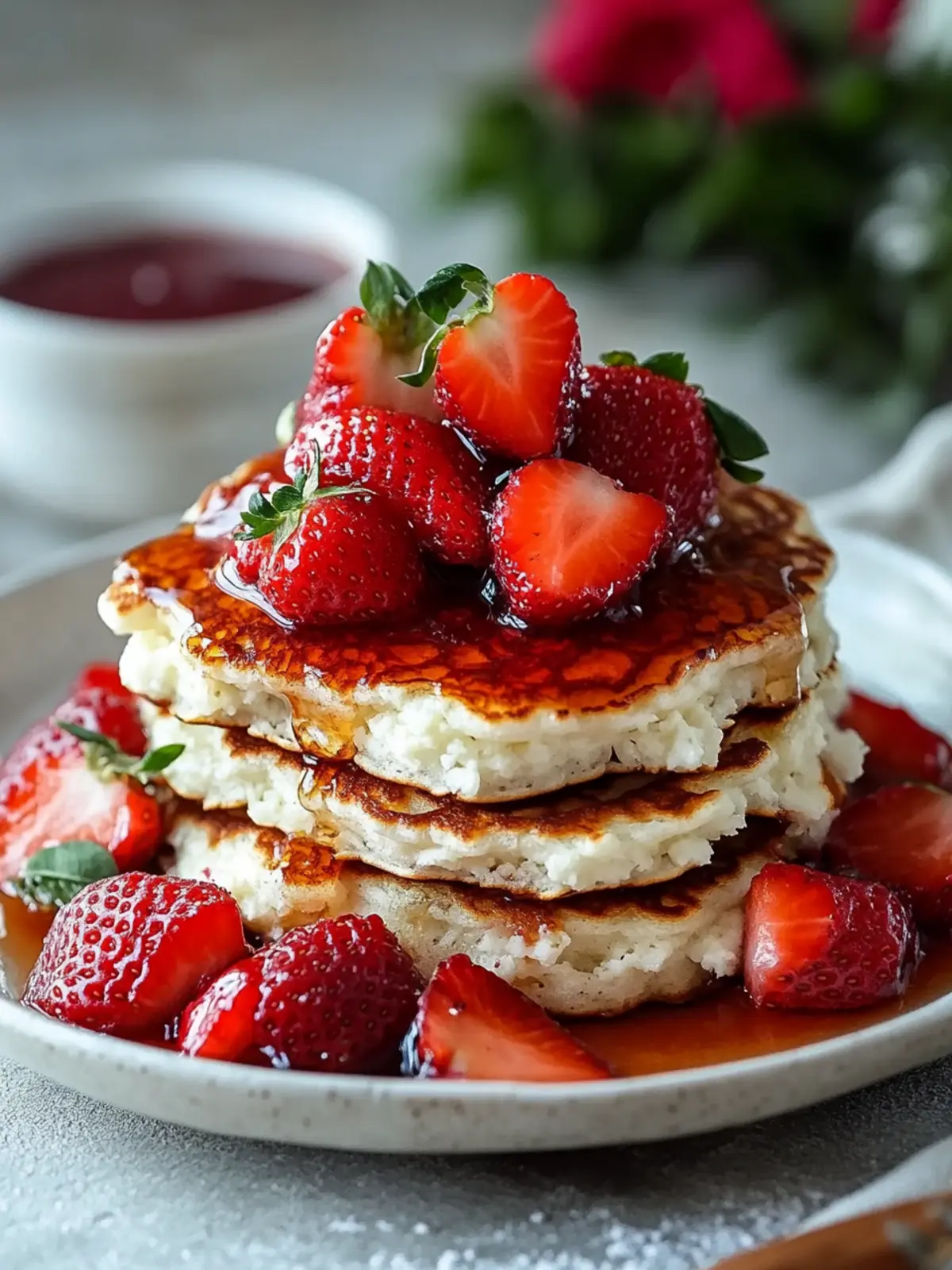 Cottage Cheese Pancakes Strawberry Bliss for a Healthy Start 2 Cottage Cheese Pancakes Strawberry