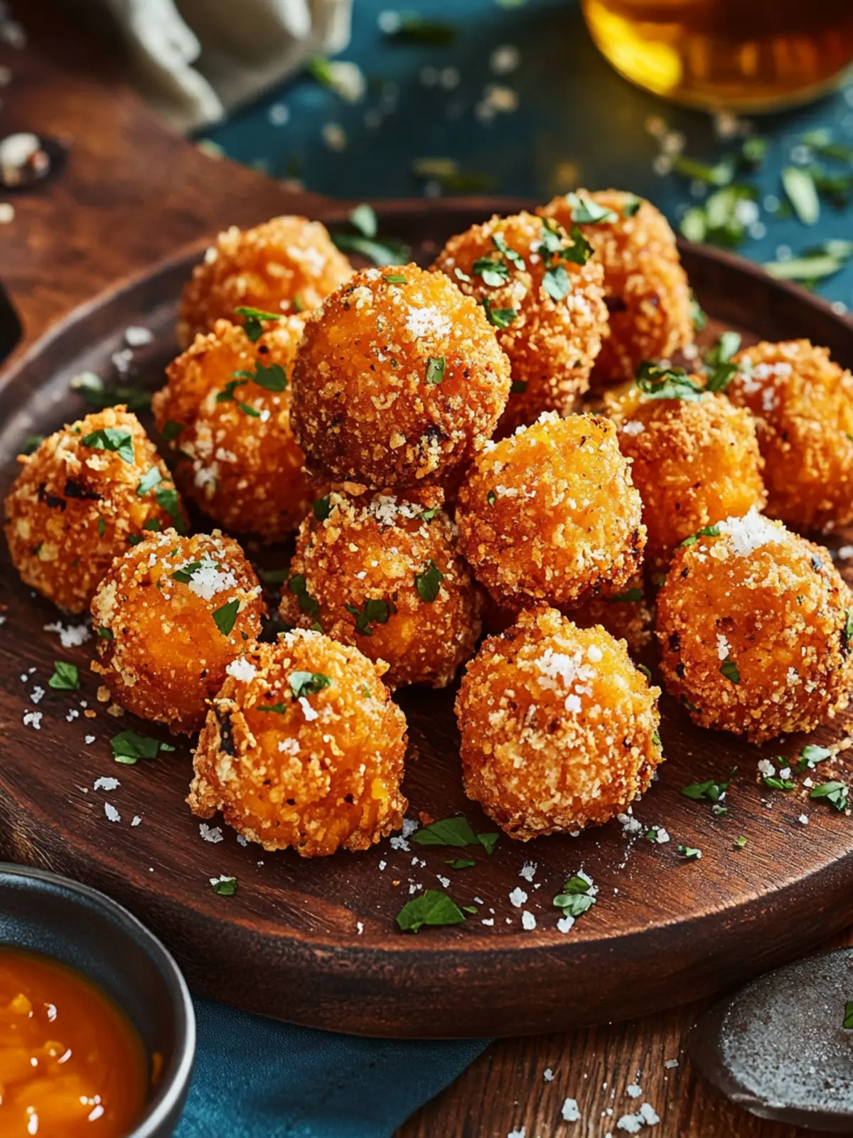 Crispy Sweet Potato Bites with Cheese and Honey Joys 4 Crispy Sweet Potato Bites