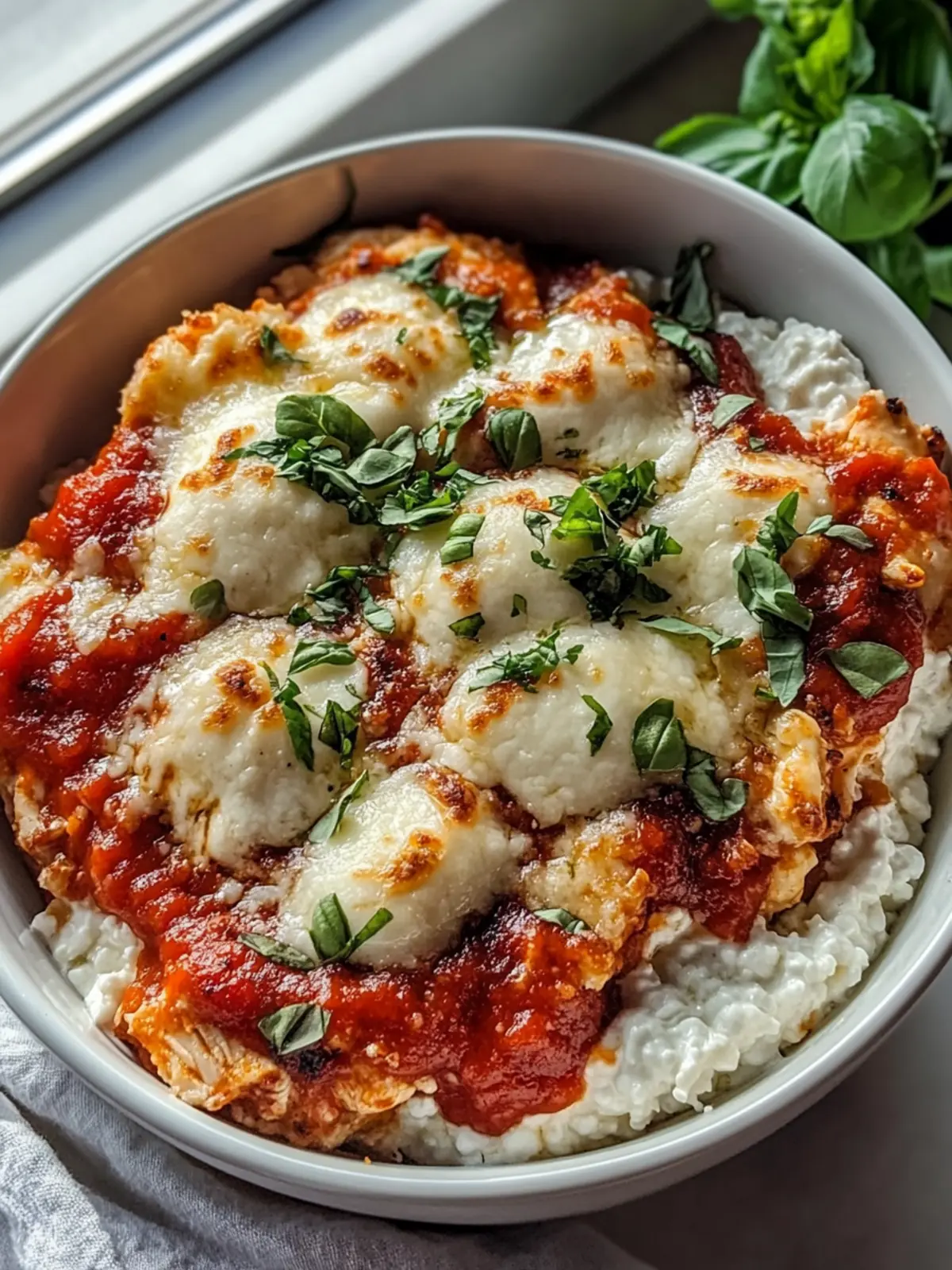 High Protein Chicken Parm Cottage Cheese Bowl You’ll Crave 5 High Protein Chicken Parm Cottage Cheese Bowl