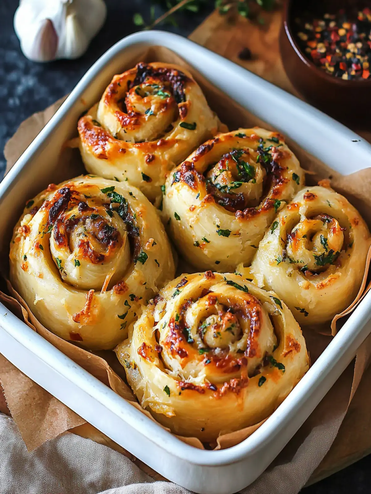 Cheesy Roasted Garlic Rolls for a Cozy Night In 5 Cheesy Roasted Garlic Rolls