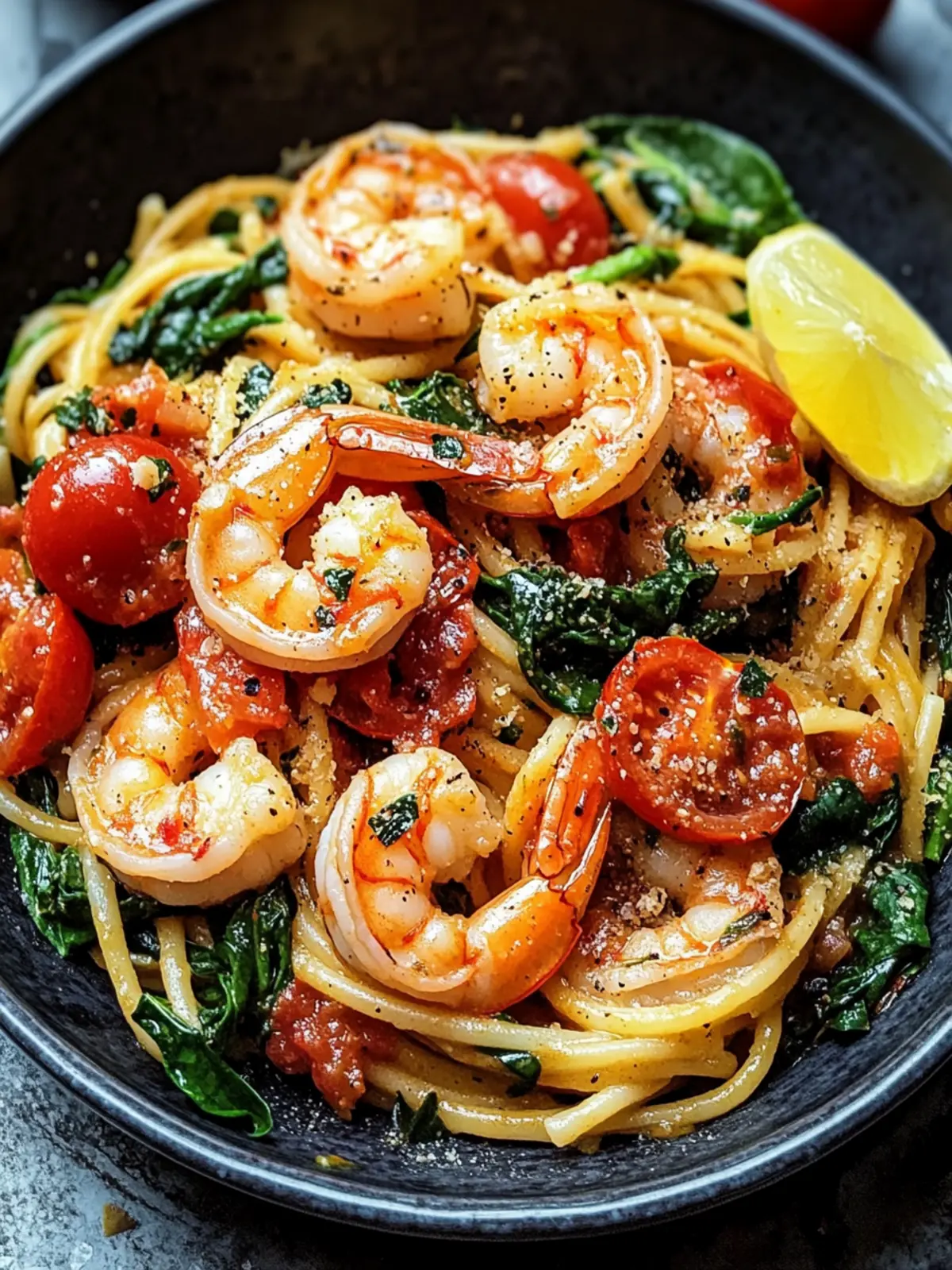 Quick Tomato Spinach Shrimp Pasta for Busy Weeknights 5 Tomato Spinach Shrimp Pasta