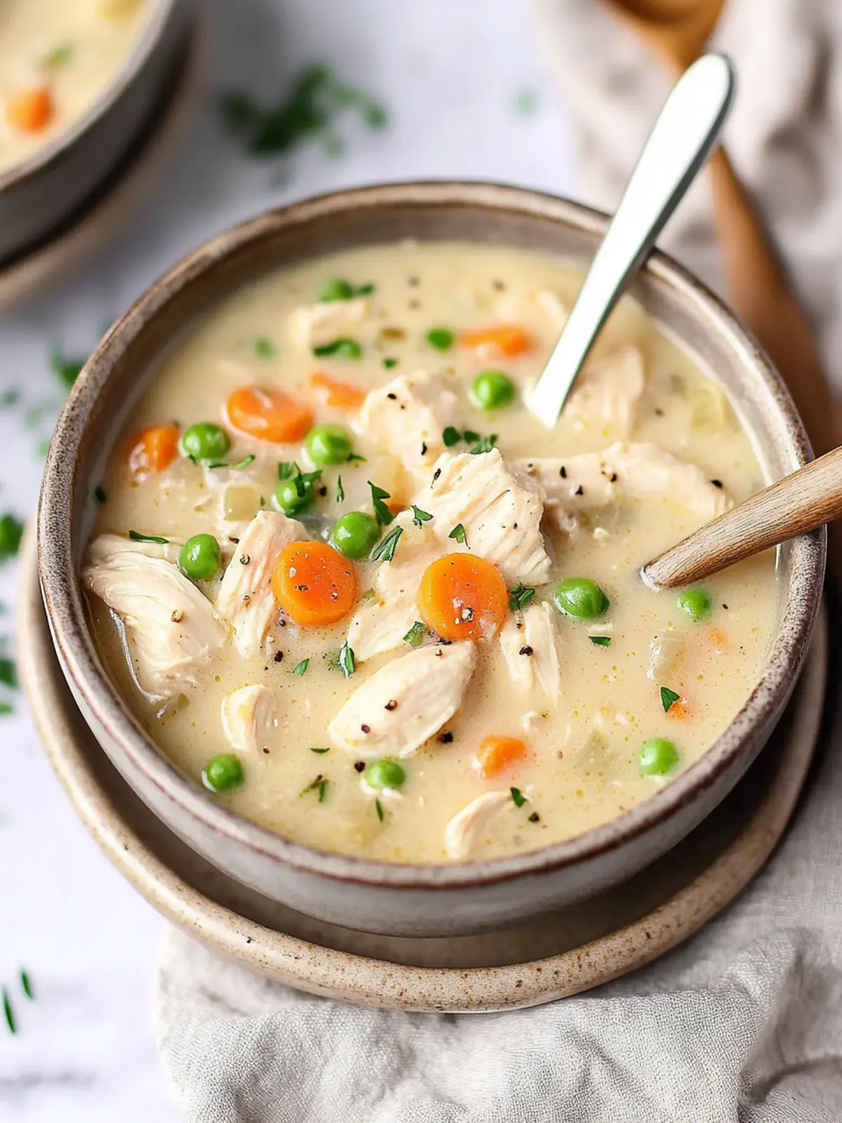 Keto Chicken Pot Pie Soup That's Creamy and Comforting 4 Keto Chicken Pot Pie Soup