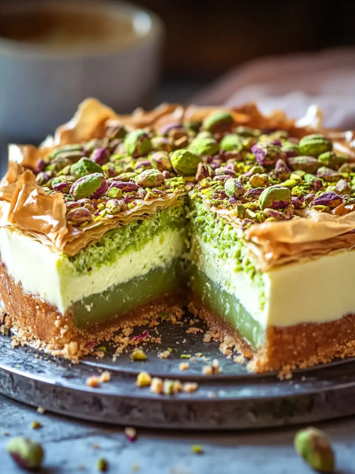 Baklava Pistachio Cheesecake: Your New Favorite Indulgence 2 Baklava Pistachio Cheesecake