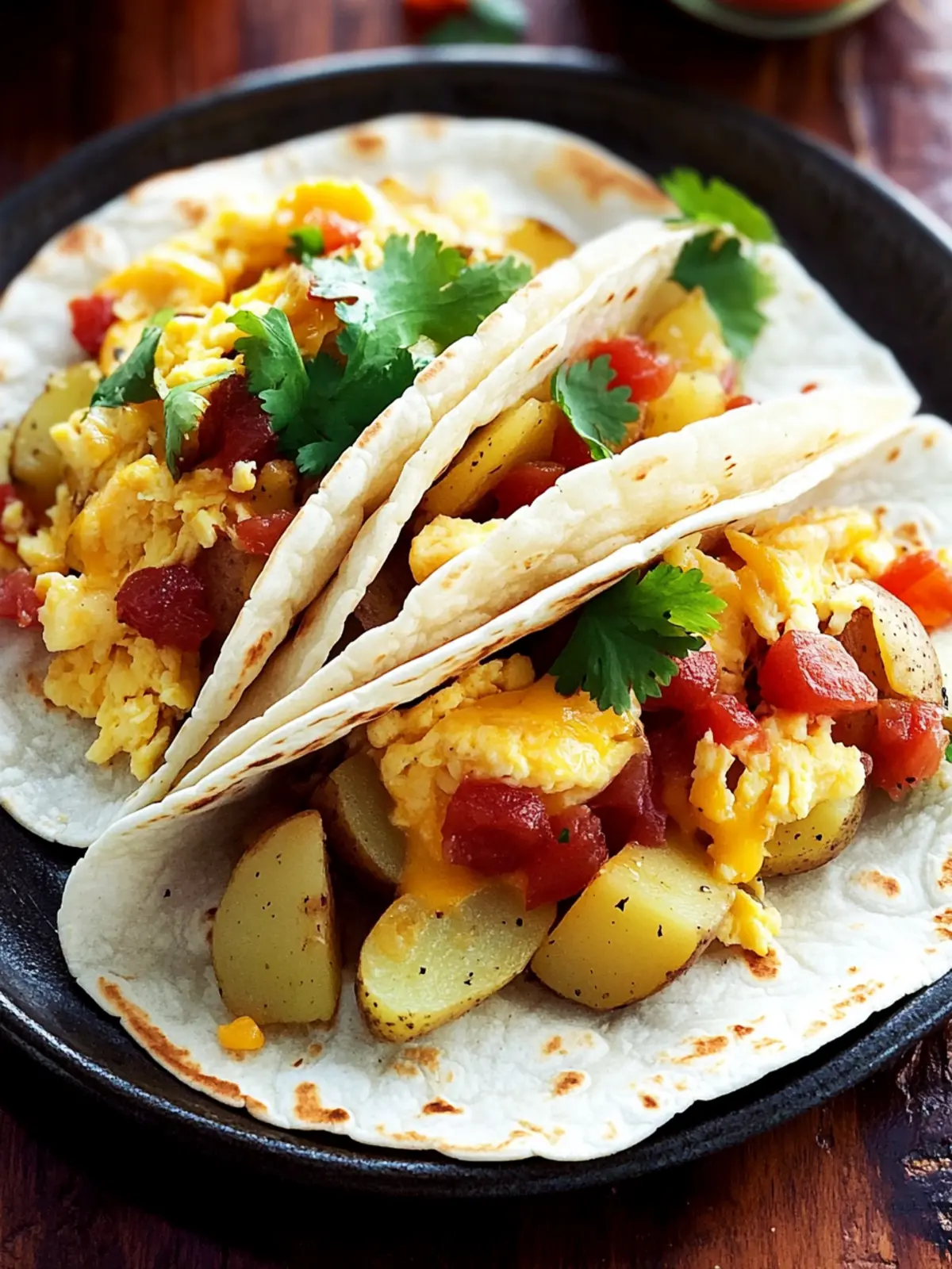 Satisfy Mornings with Potato, Egg, and Cheese Breakfast Tacos 3 Potato, Egg, and Cheese Breakfast Tacos Recipe