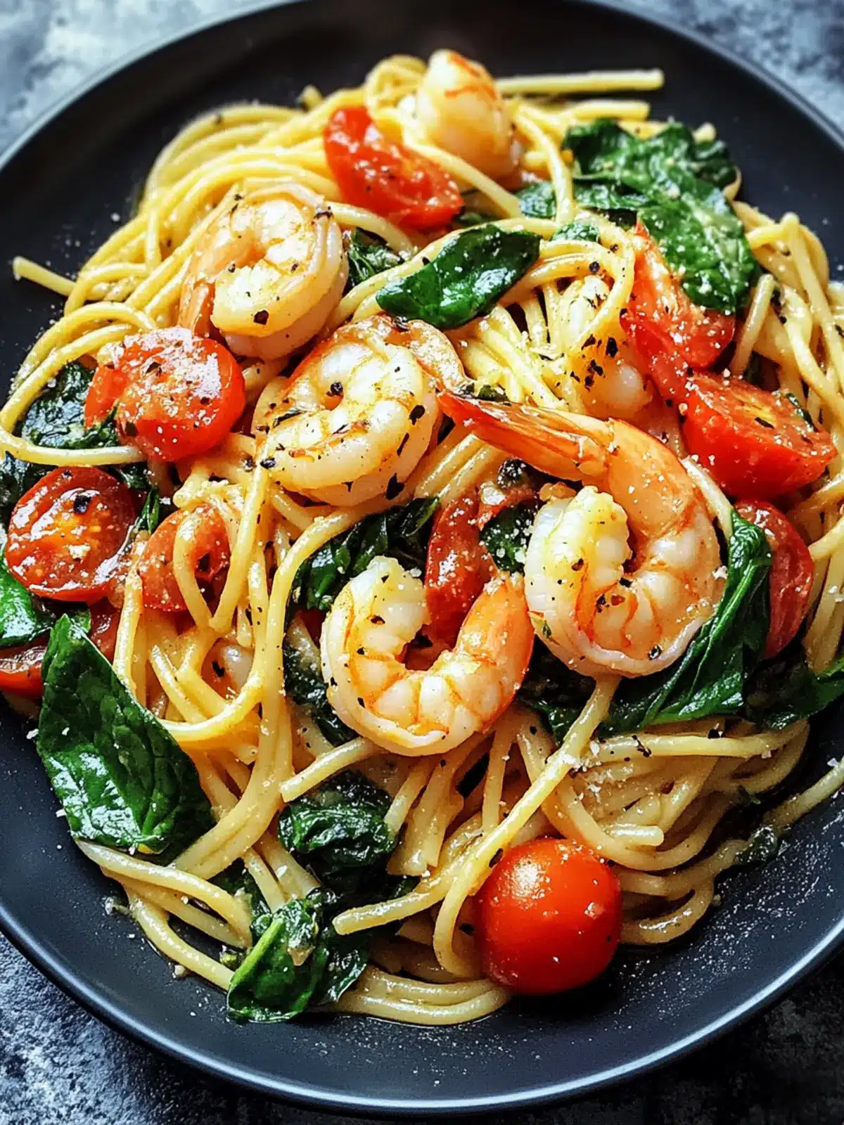 Quick Tomato Spinach Shrimp Pasta for Busy Weeknights 3 Tomato Spinach Shrimp Pasta
