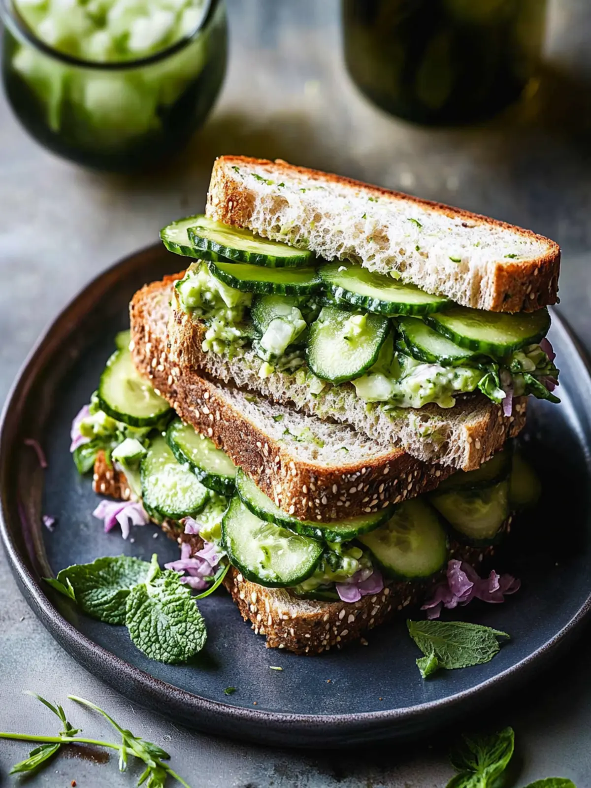 Crispy Cucumber Salad Sandwiches for a Fresh Lunch Delight 2 Cucumber Salad Sandwiches