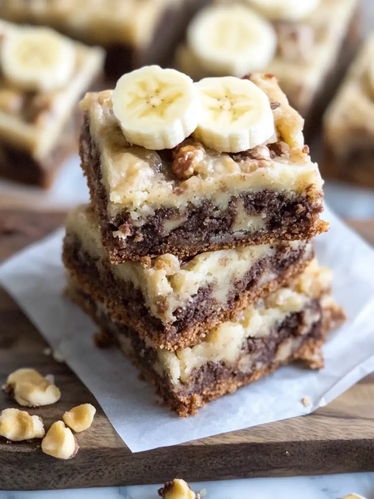 Irresistible Banana Bread Brownie Bars with Brown Butter Frosting 4 Banana Bread Brownie Bars