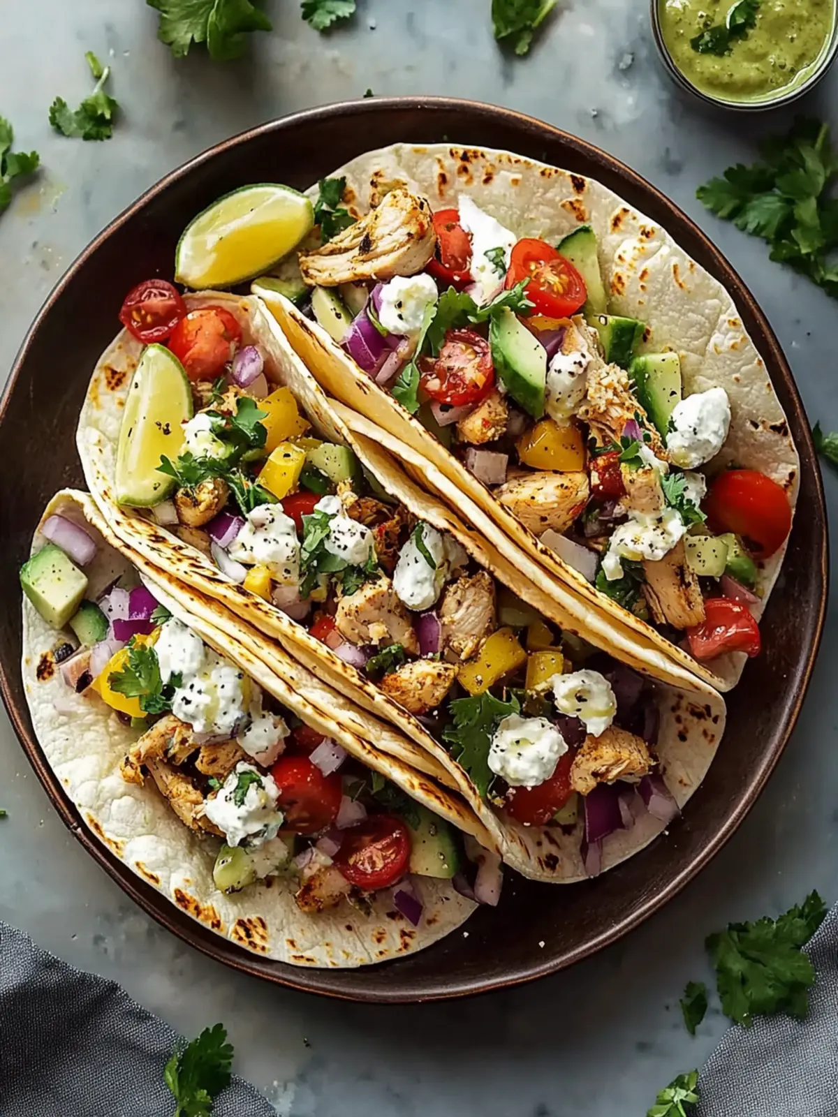Quick Mediterranean Chicken Tacos with Fresh Salsa Bliss 4 Quick Mediterranean Chicken Tacos