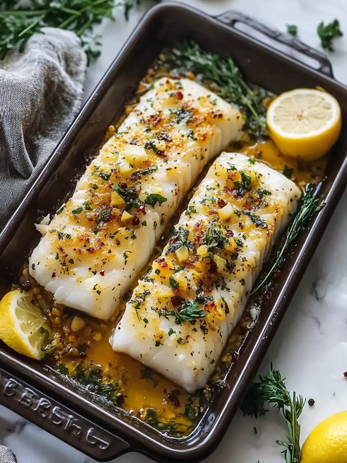 Gluten-Free Mediterranean Baked Cod with Zesty Garlic Twist 4 Gluten-Free Mediterranean Baked Cod With Lemon And Garlic