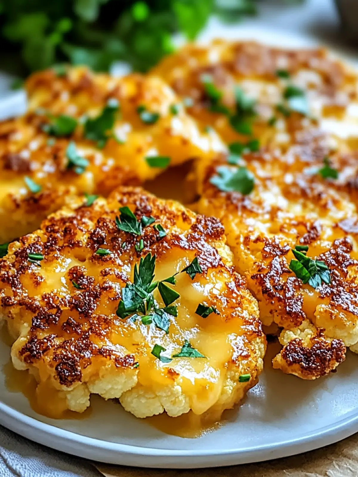 Golden Crusted Cheesy Cauliflower Steaks You'll Love to Make 4 Golden Crusted Cheesy Cauliflower Steaks
