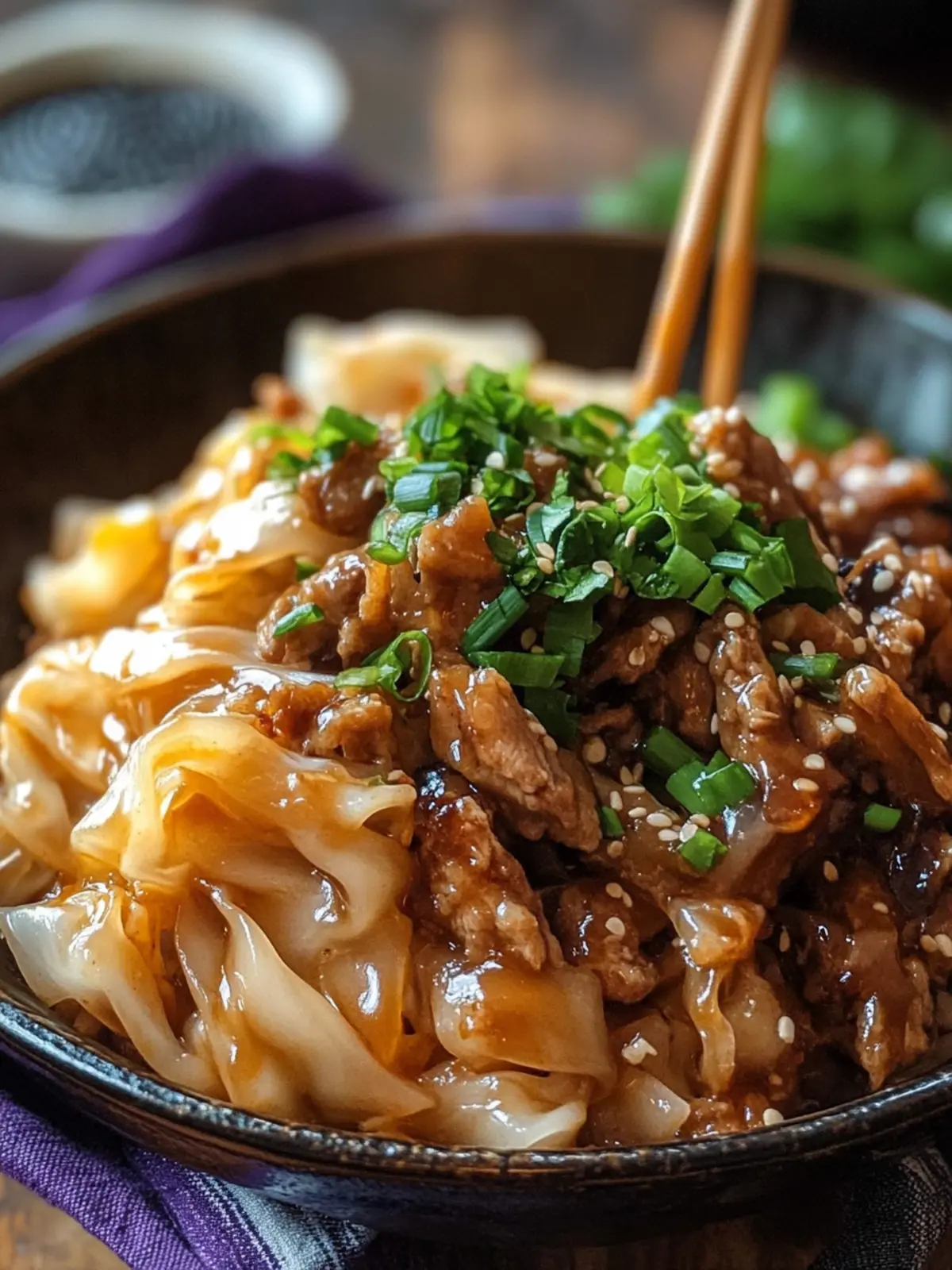 Savory Potsticker Noodle Bowl with Pork & Cabbage Slaw Delight 5 Potsticker Noodle Bowl with Pork & Cabbage Slaw